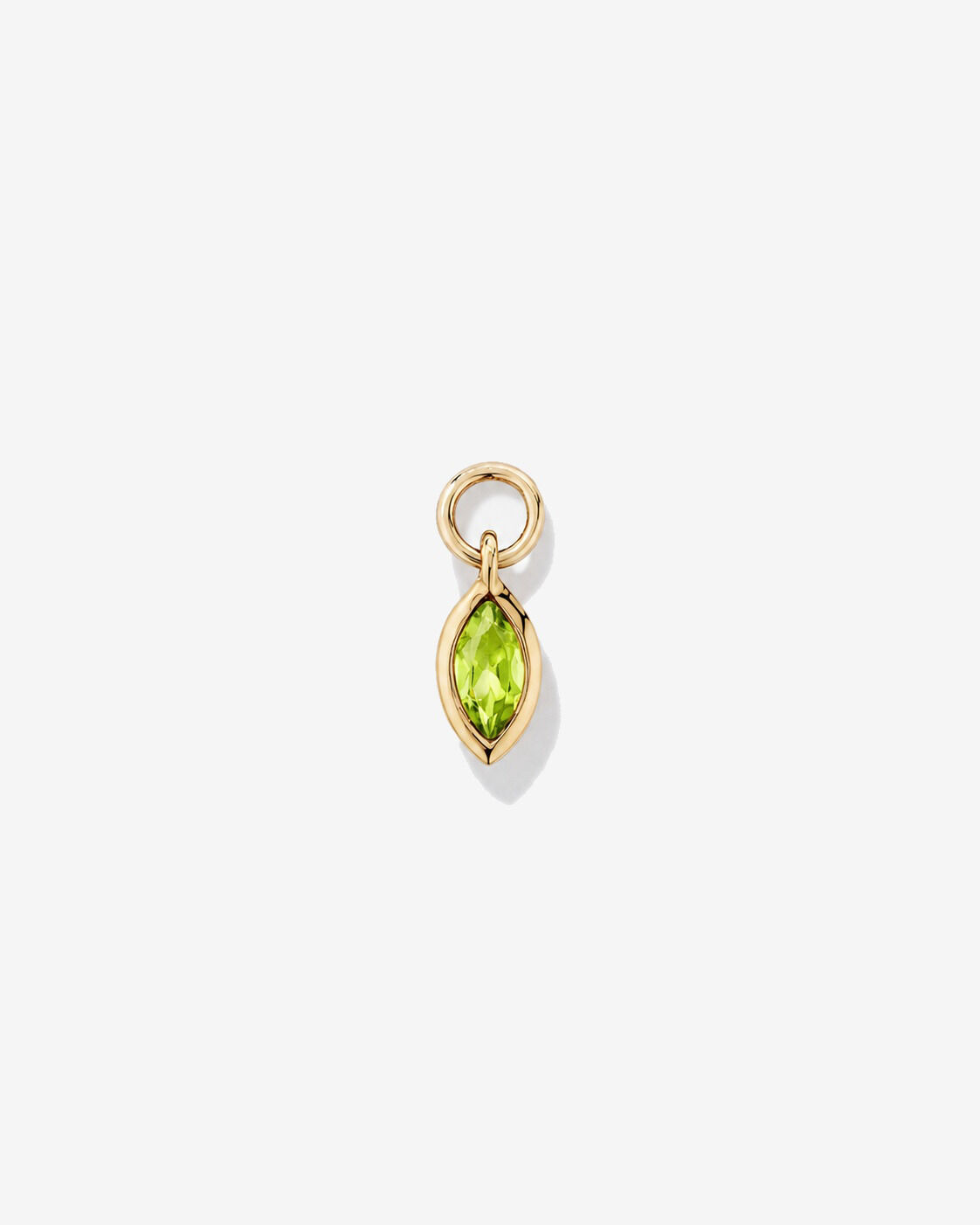 Breloque d'oreille P&eacute;ridot en or jaune 10 ct