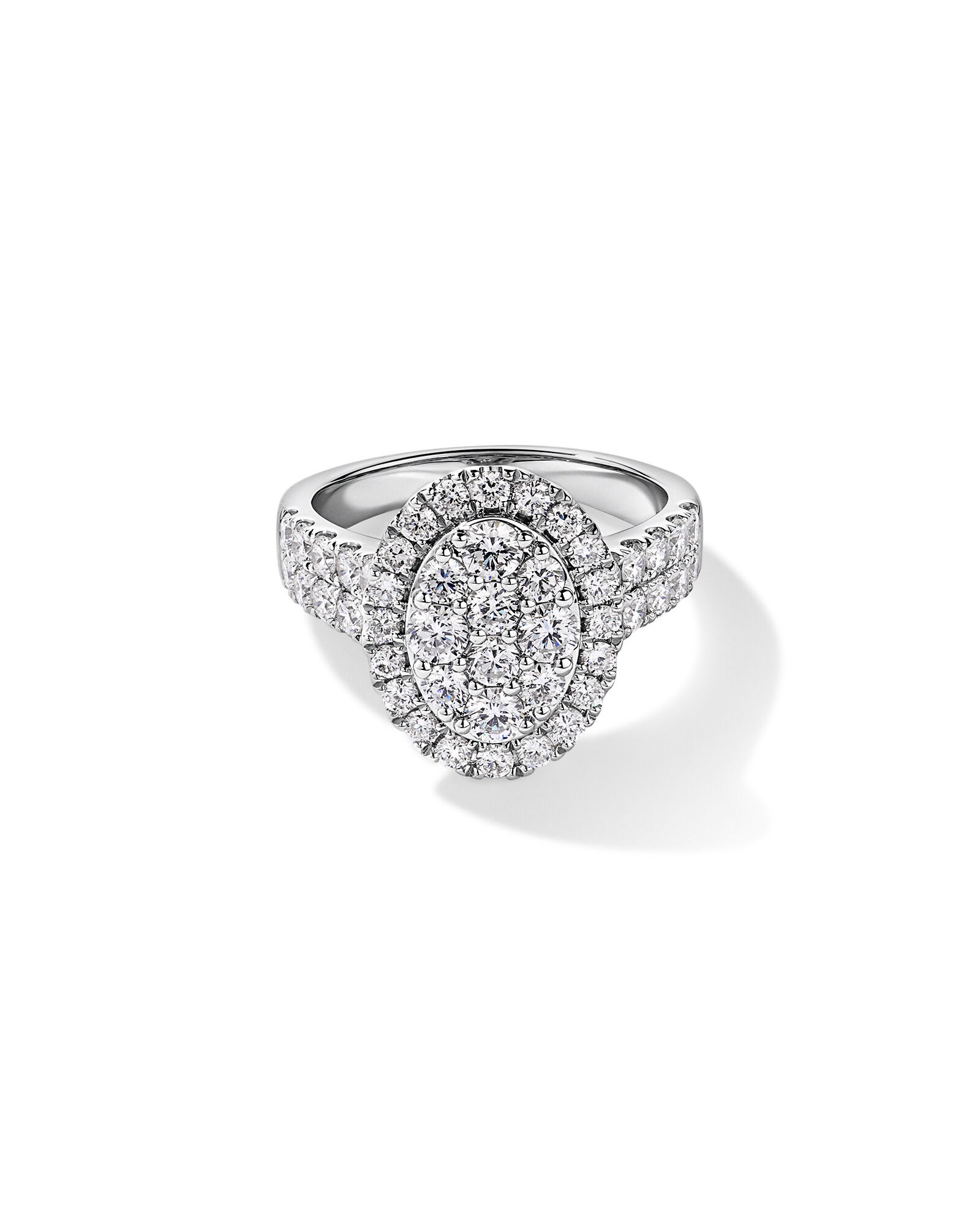 2.00TW Round Brilliant Laboratory-Grown Diamond Cluster Ring in 10kt Rose Gold