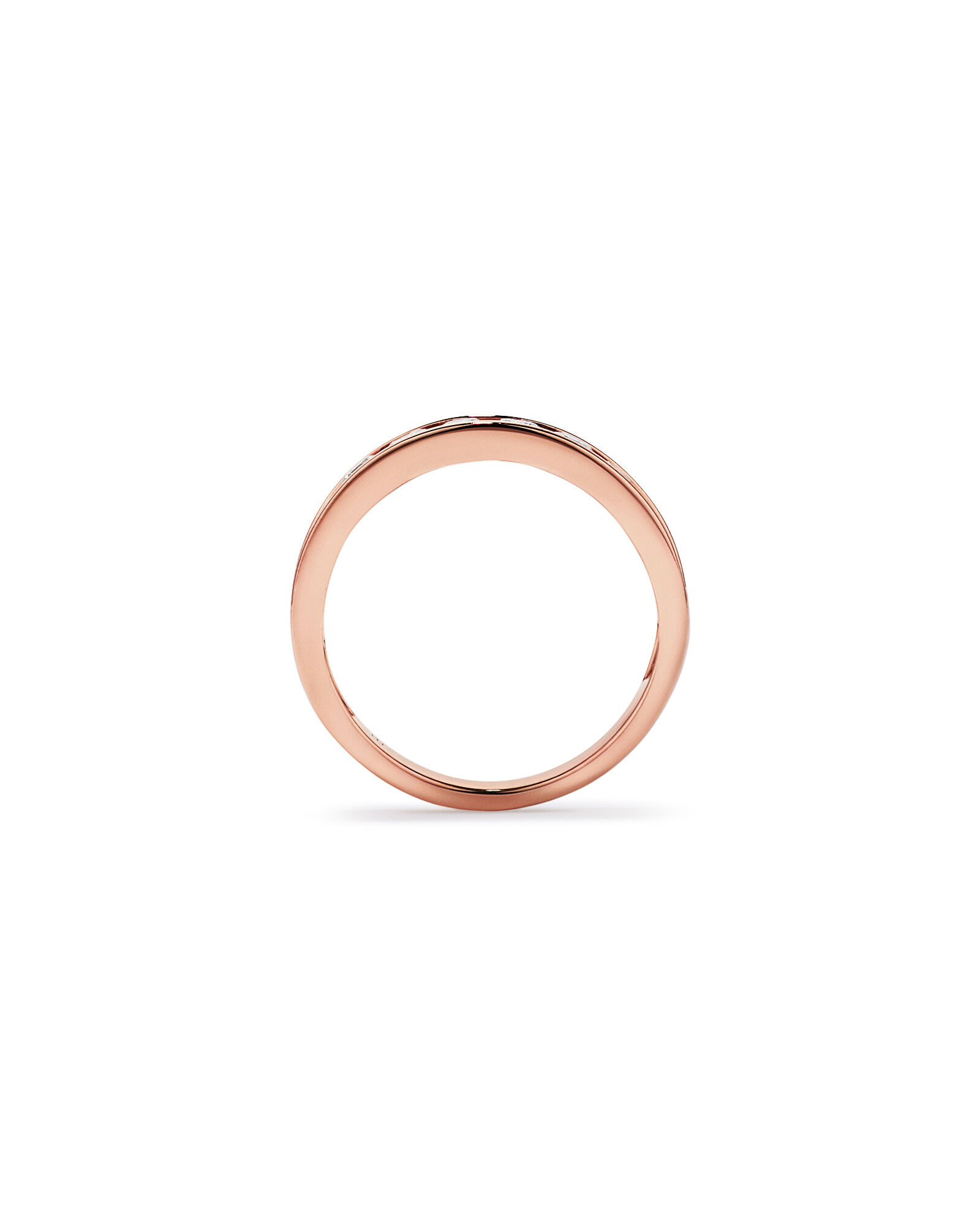 1.00 Carat TW Round Brilliant Channel Set Wedding Band in 10kt Rose Gold