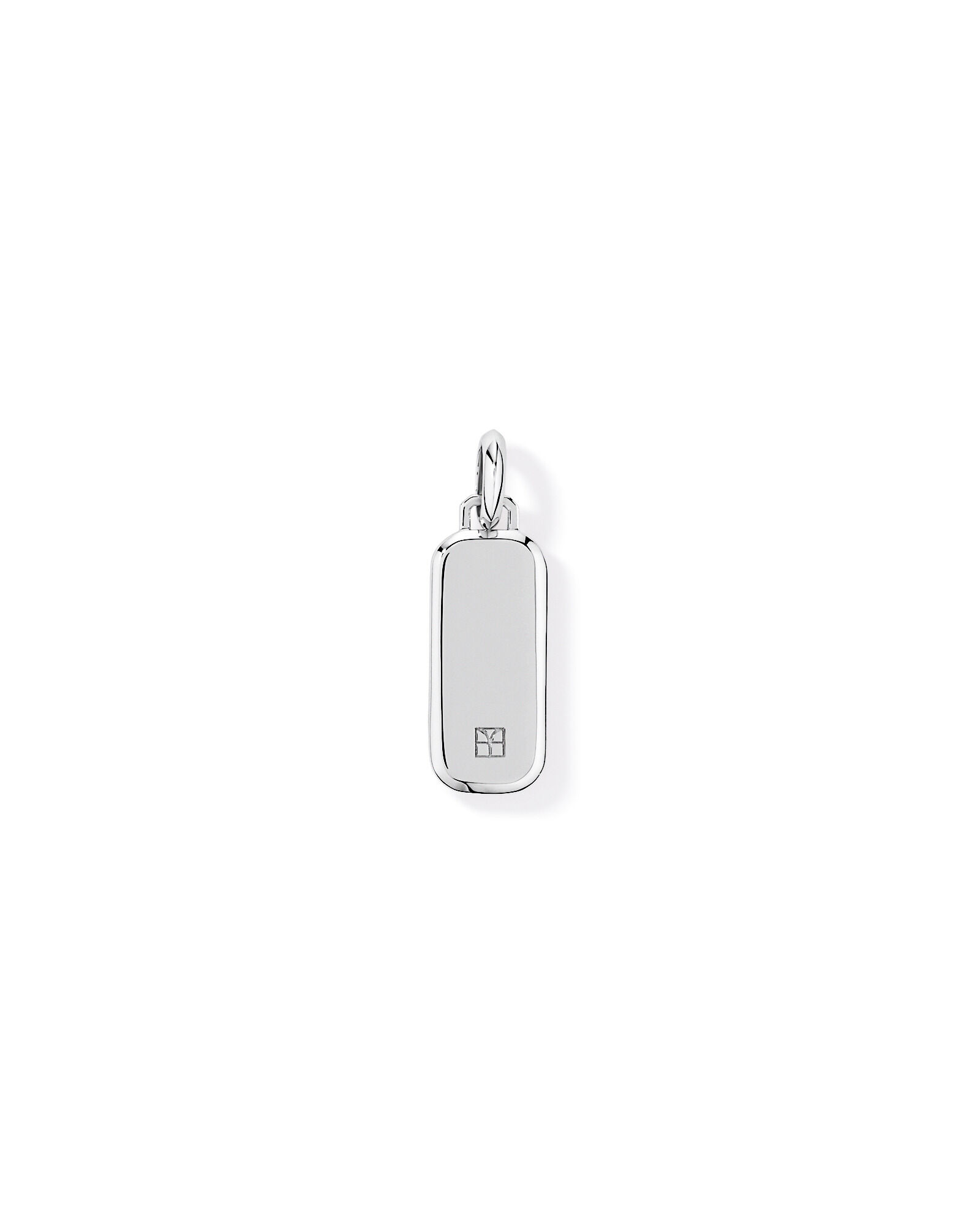 Malachite Oblong Pendant in Sterling Silver