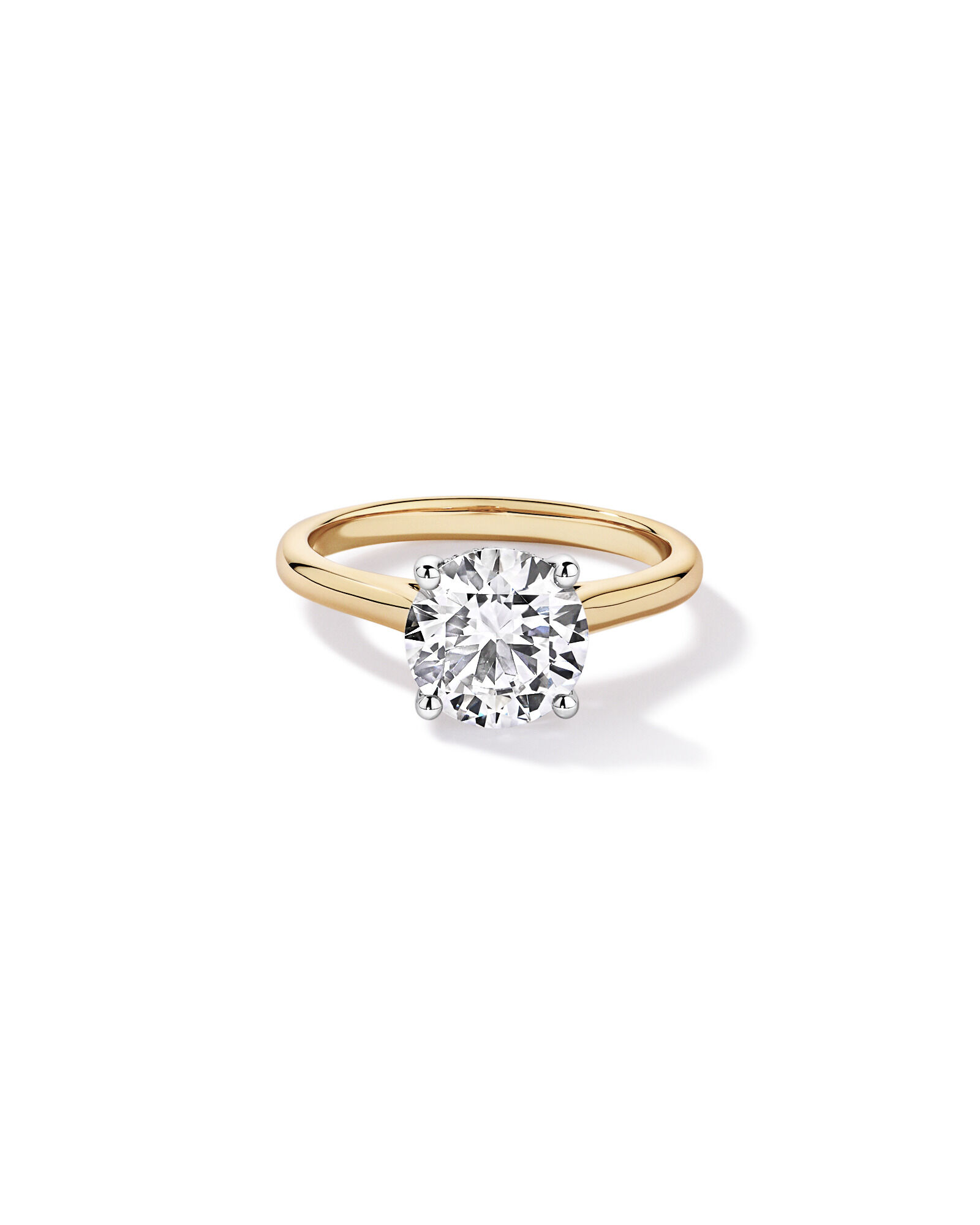 2.32TW Round Brilliant Laboratory-Grown Diamond Solitaire Ring in 14kt Yellow and White Gold
