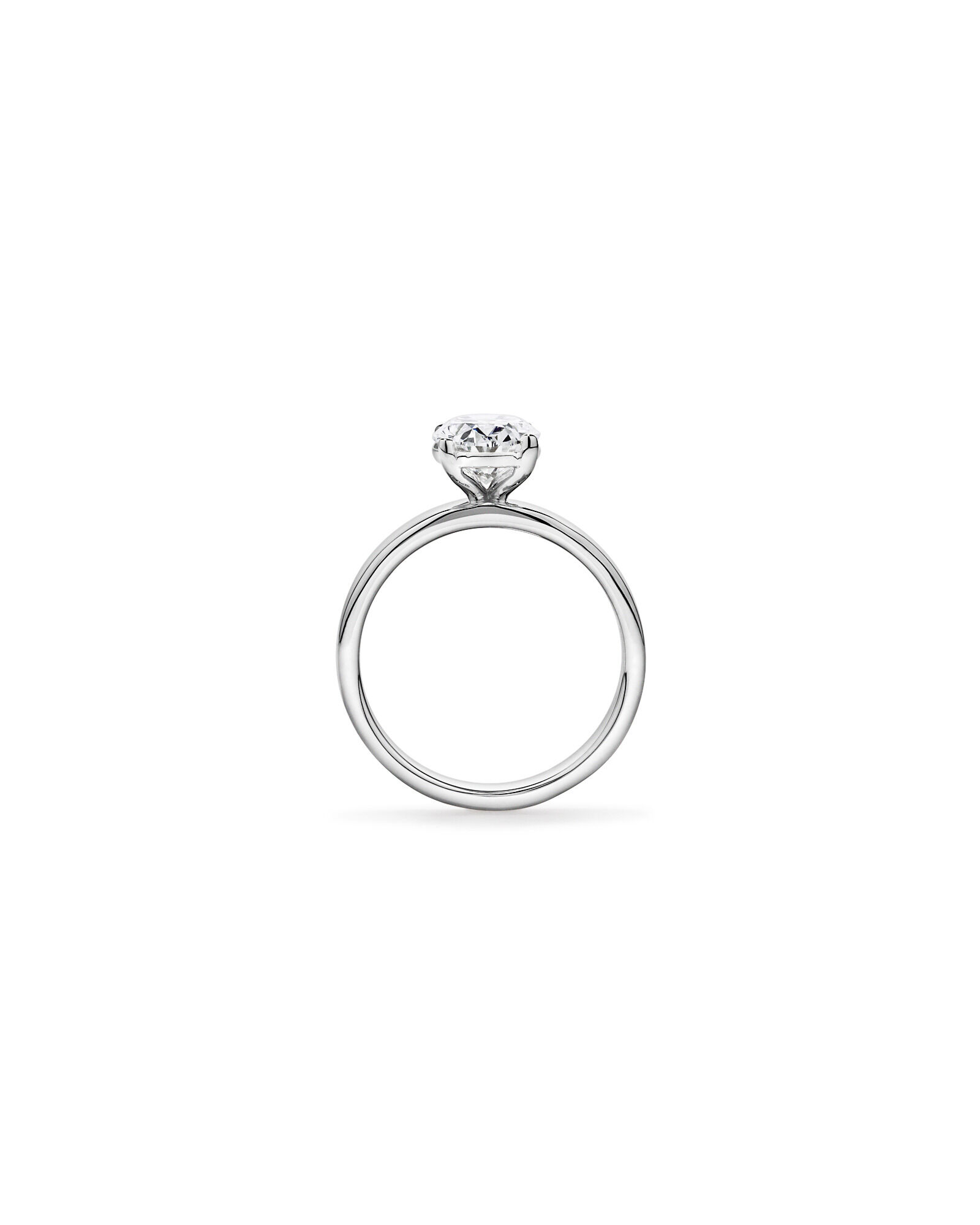 2.00TW Oval Laboratory-Grown Diamond Solitaire Ring in 14kt White Gold