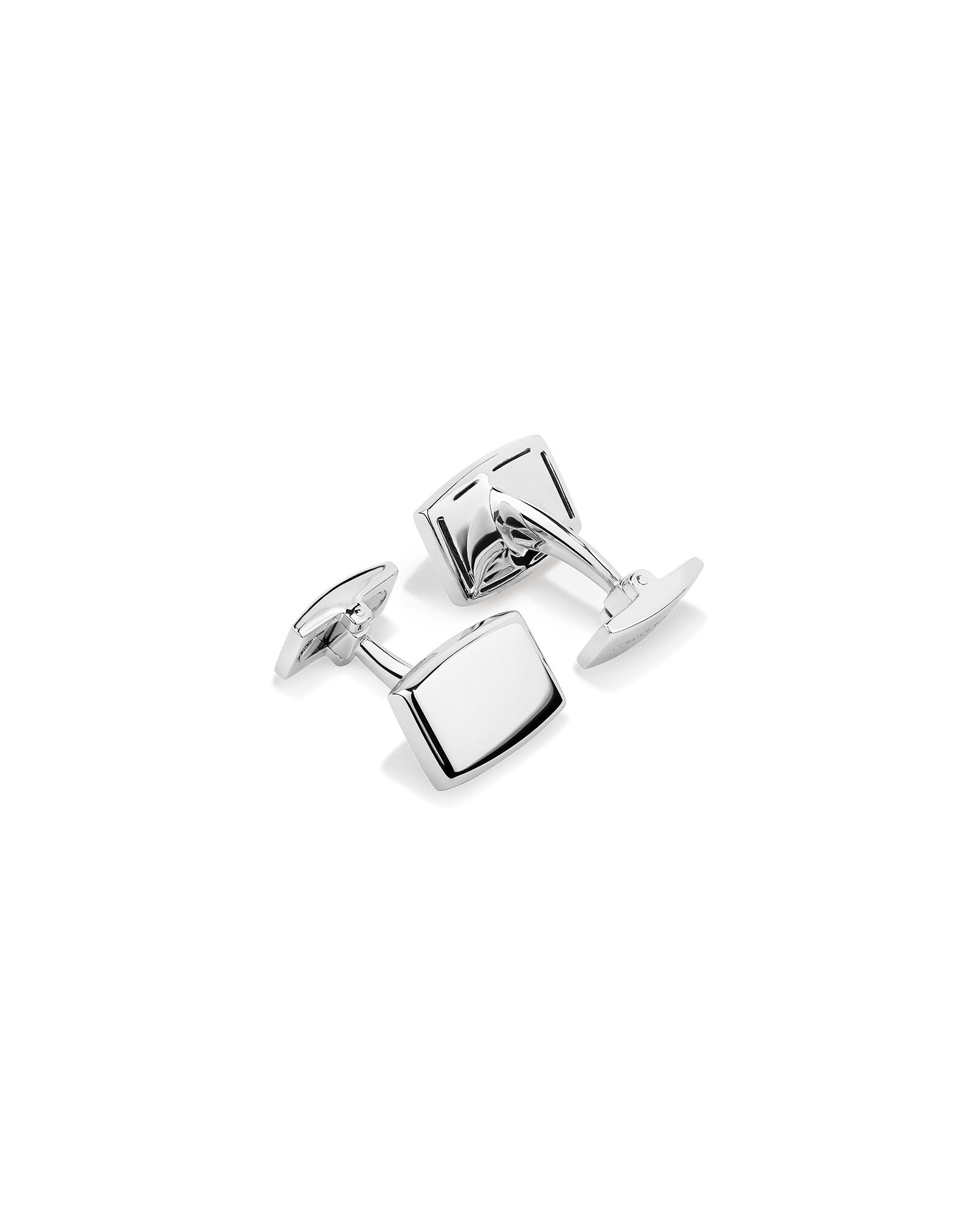 Men's Silver Rectangle Cufflinks