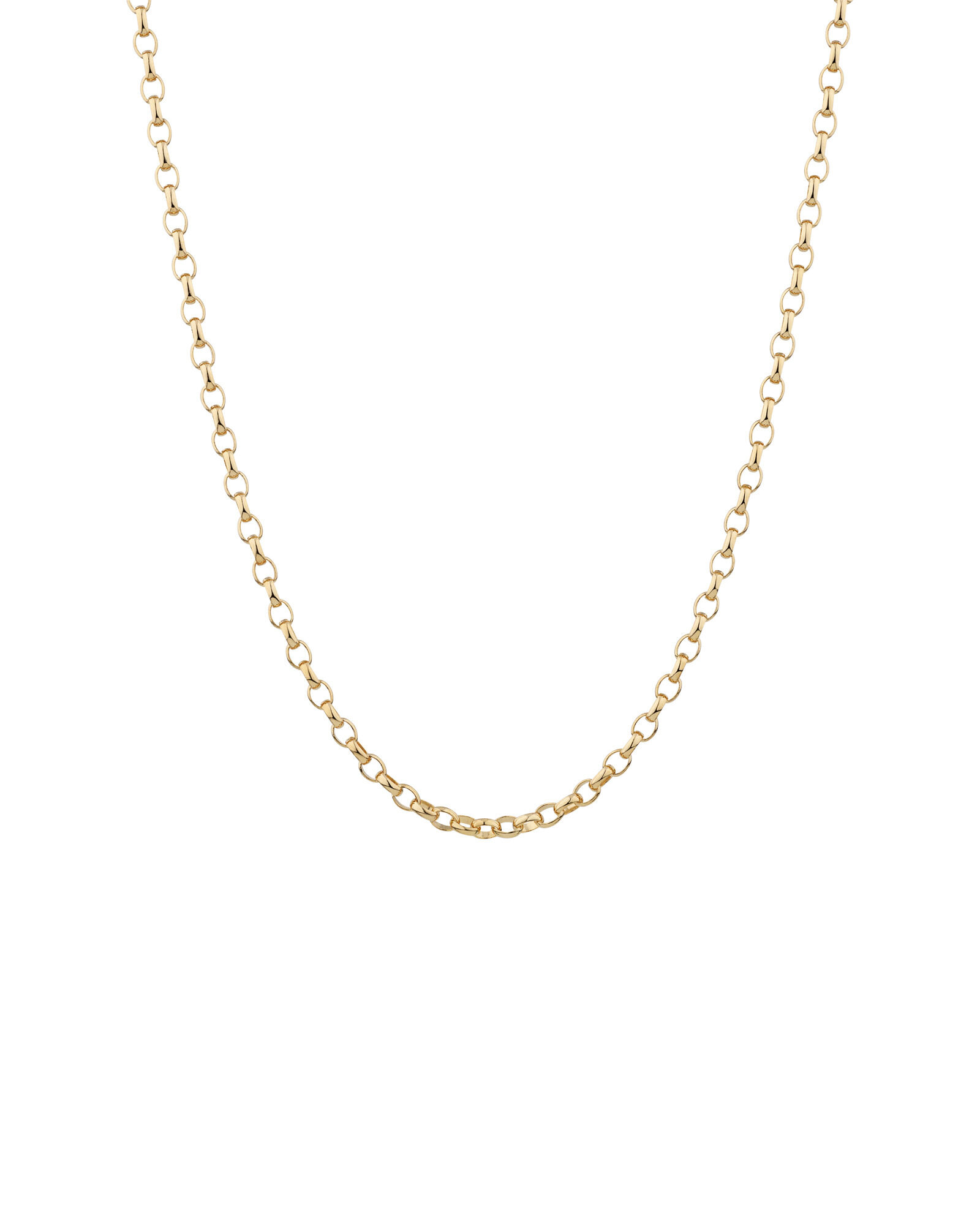 60cm (24") Oval Belcher Chain in 10kt Yellow Gold