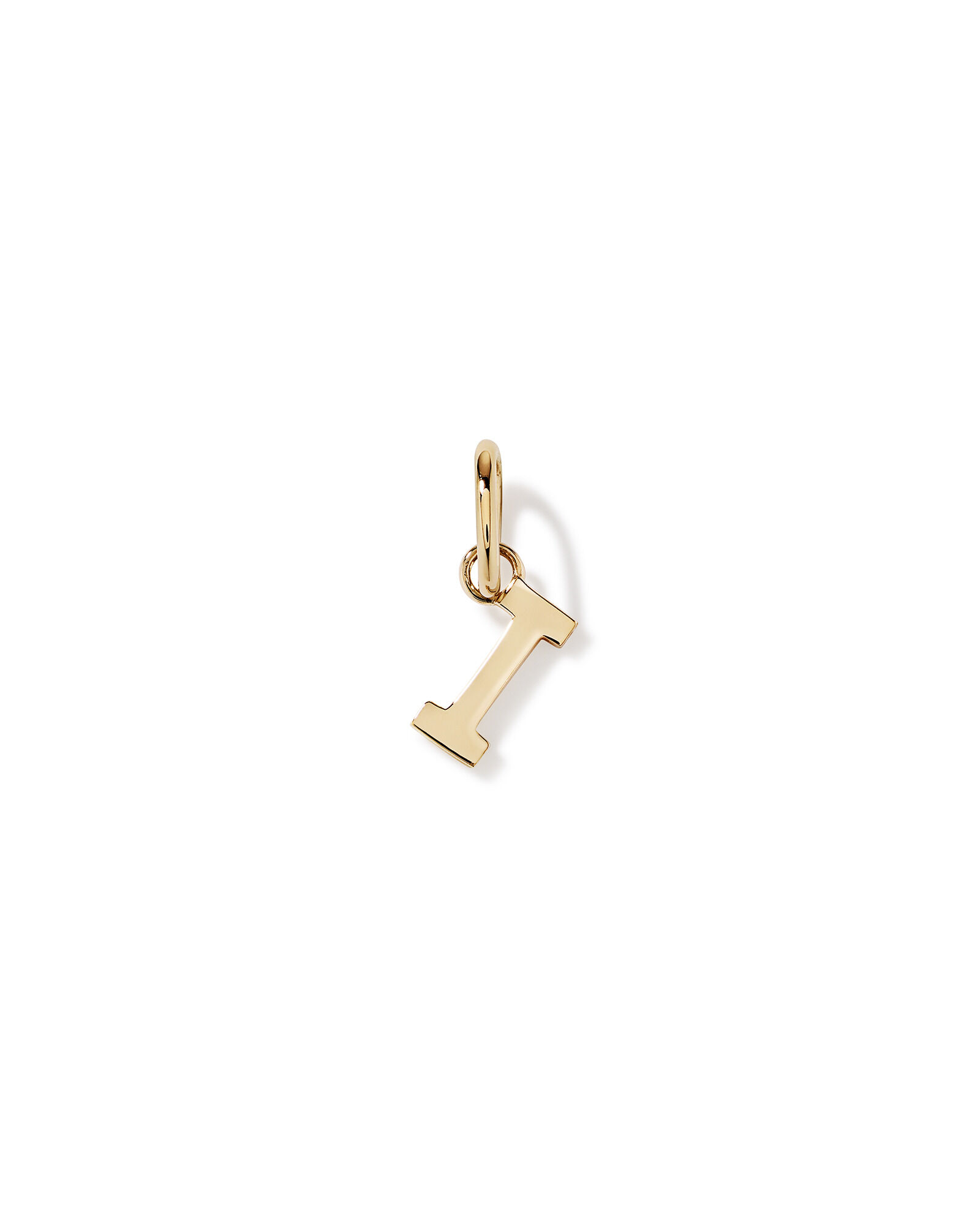 Letter I Initial Pendant in 10kt Yellow Gold