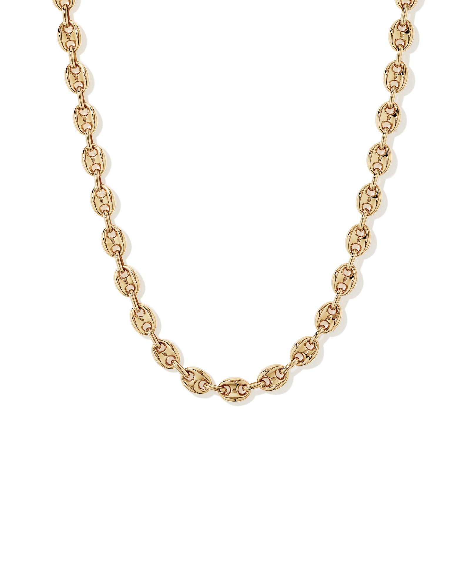 Puff Anchor Chain Necklace in 18kt Gold Vermeil