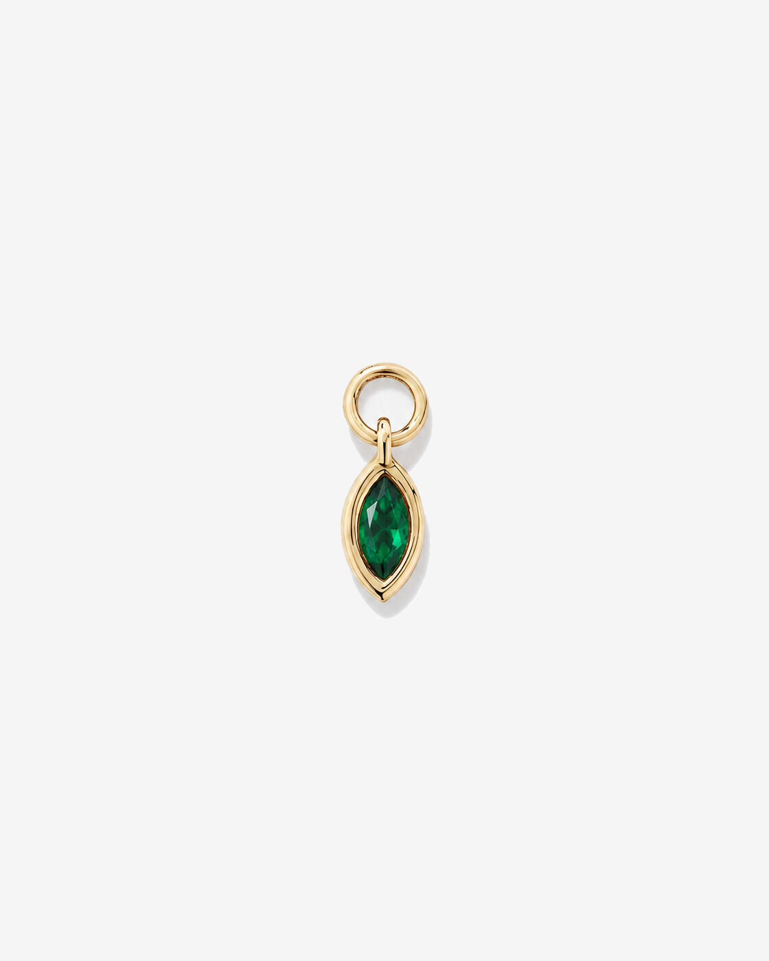 Breloque d'oreille &Eacute;meraude en or jaune 10 ct