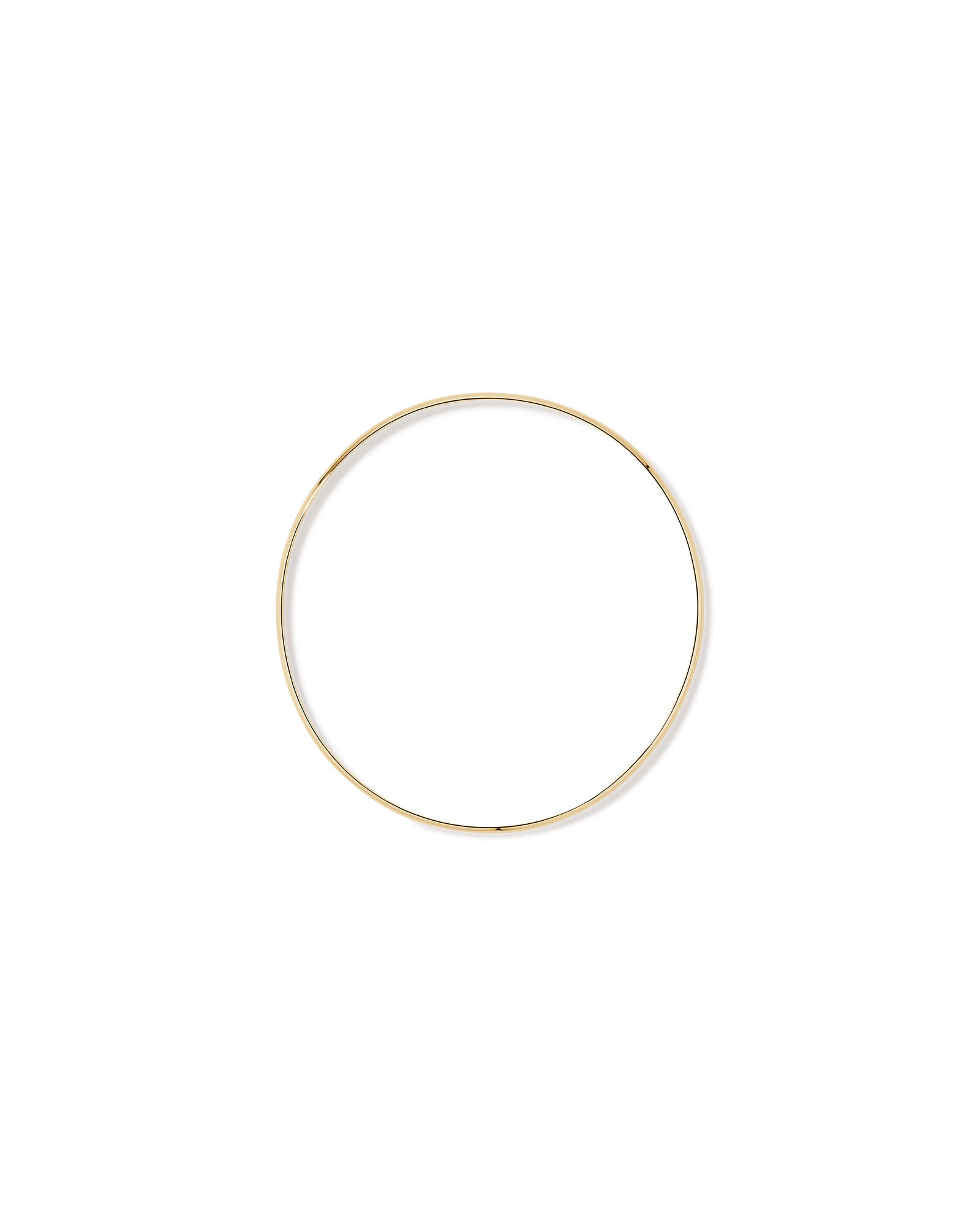65mm 2.3mm Width Solid Round Bangle in 10kt Yellow Gold