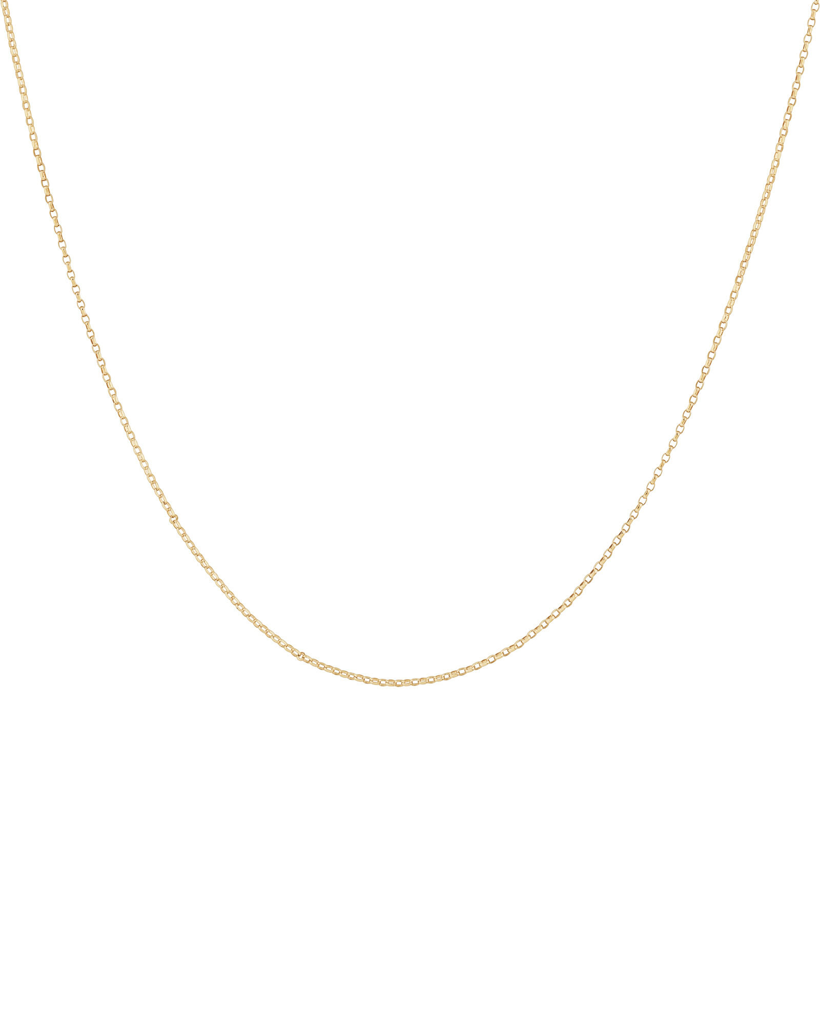 45cm (18") 1mm Width Diamond Cut Belcher Chain in 18kt Yellow Gold