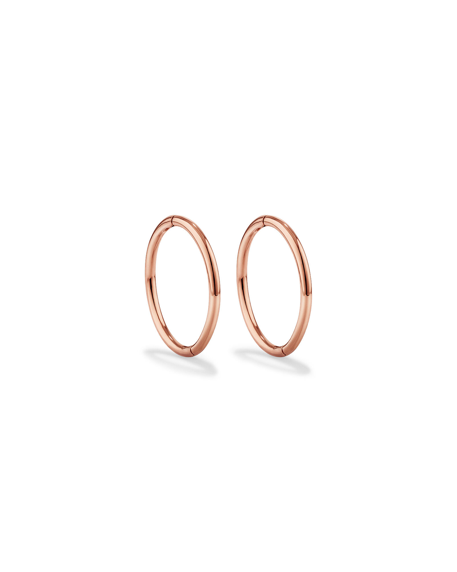 Dormeuses de 12 mm en or rose 10 K