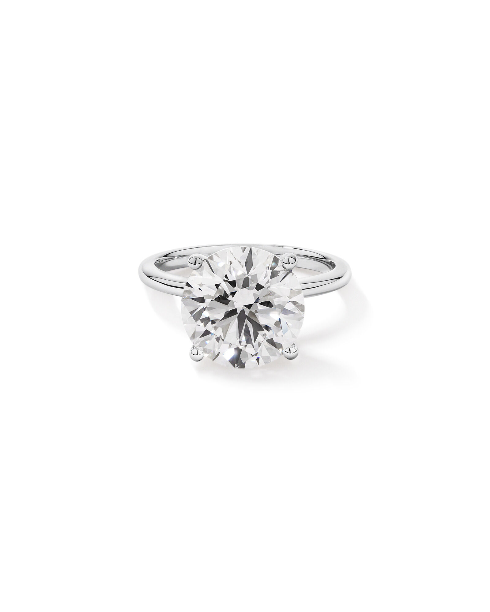 6.00 Carat TW Round Brilliant Laboratory-Grown Diamond Solitaire Engagement Ring in Platinum