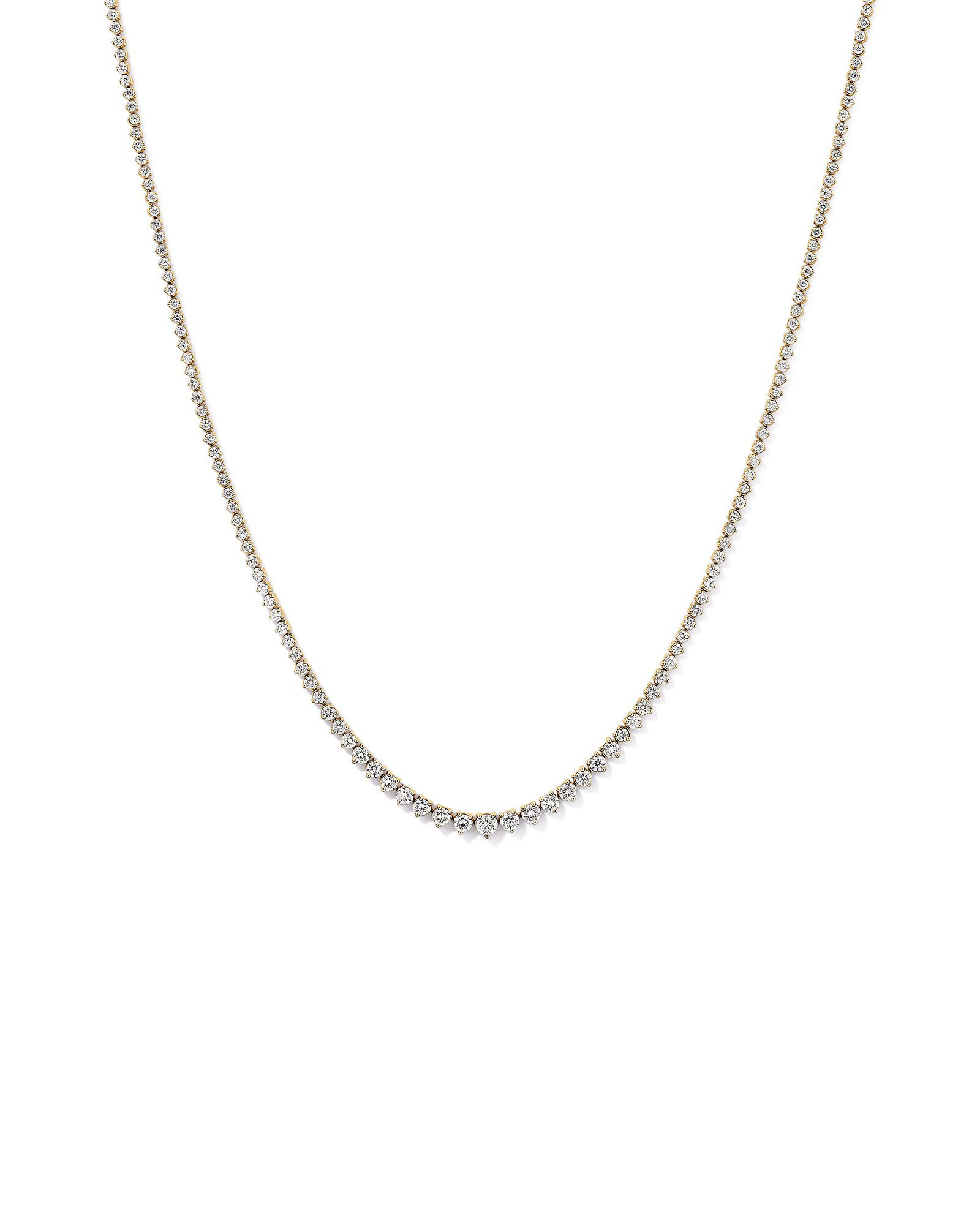 6.00 Carat TW Graduated Diamond RivieraTennis Necklace in 18kt Yellow Gold