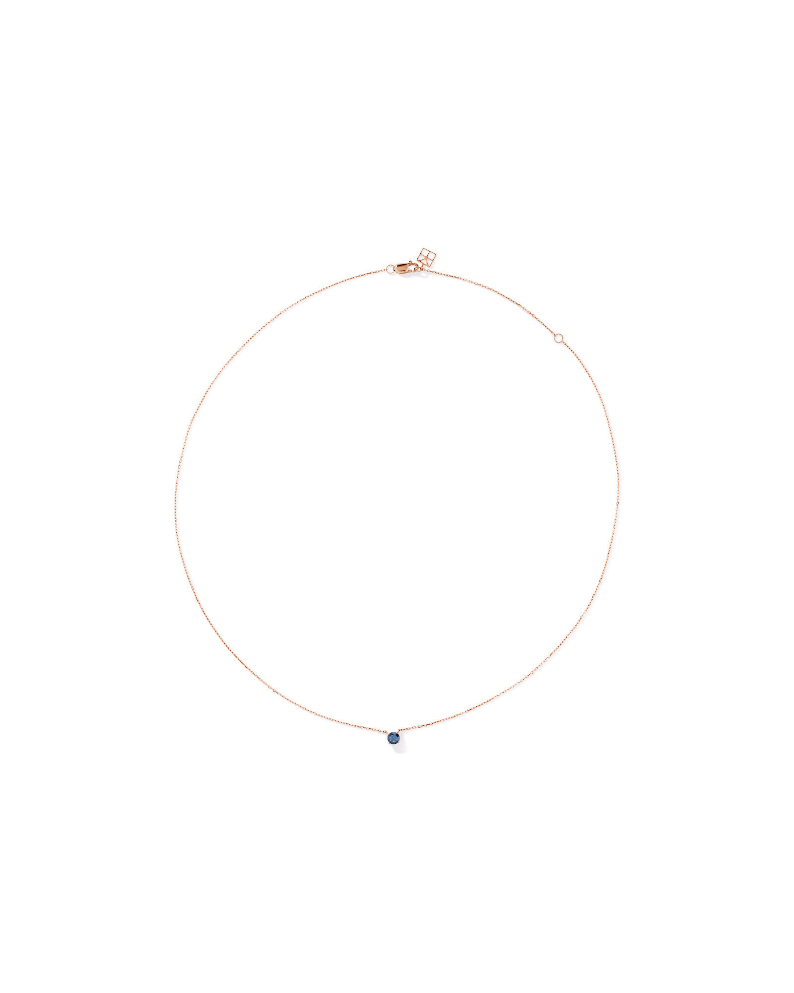 Collier australien saphir taille ronde en or rose 10 carats