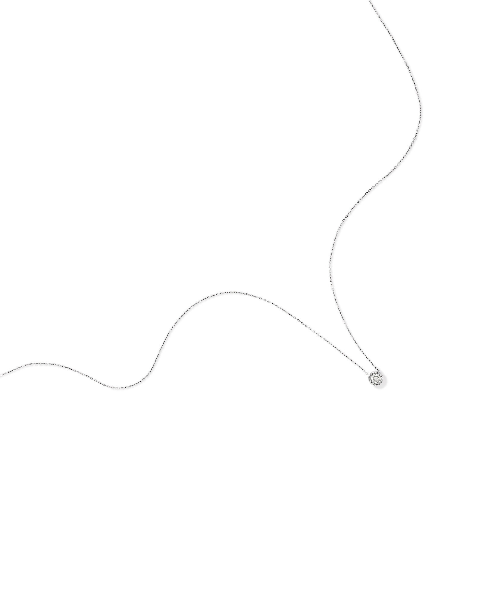 0.22 Carat TW Round Diamond Halo Pendant in 10kt White Gold