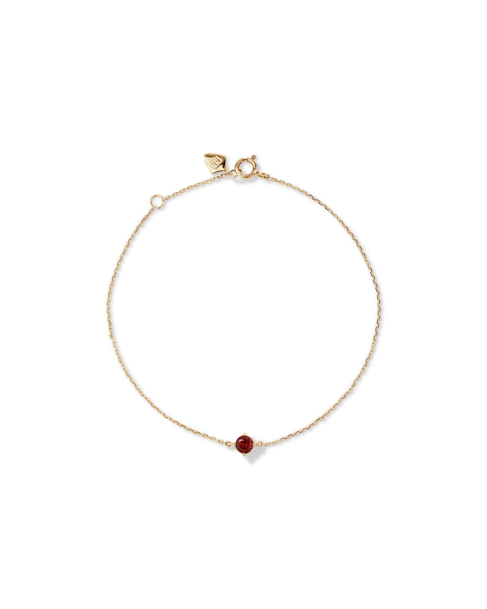 Bracelet with Garnet in 10kt Yellow Gold