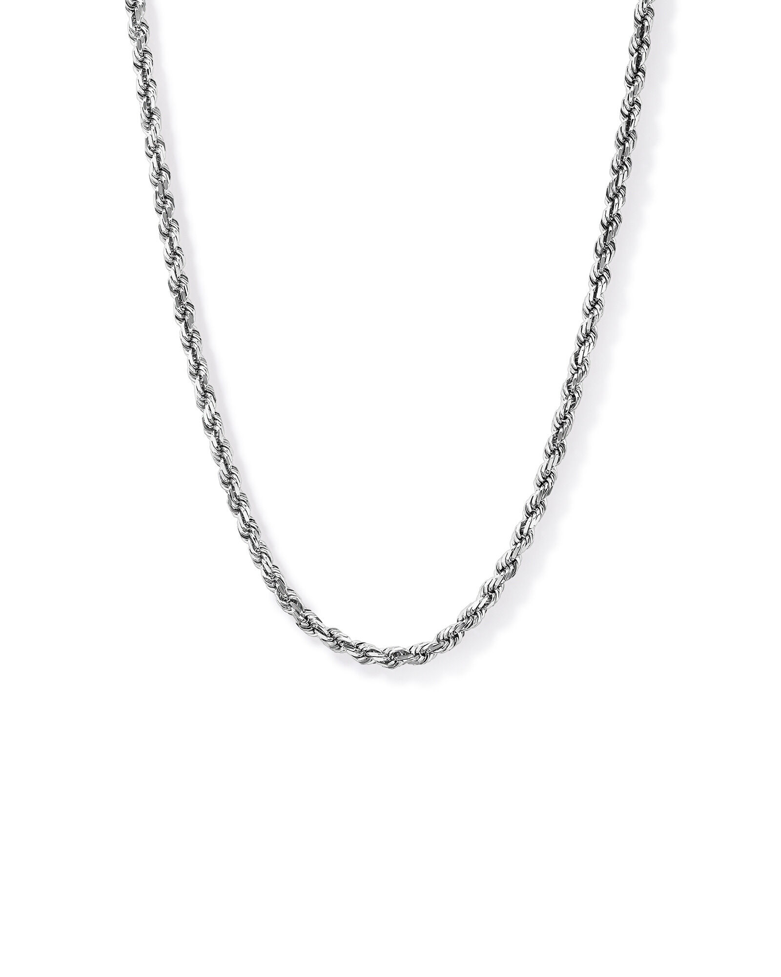 55cm (22") 5.1mm Width Rope Chain in Sterling Silver