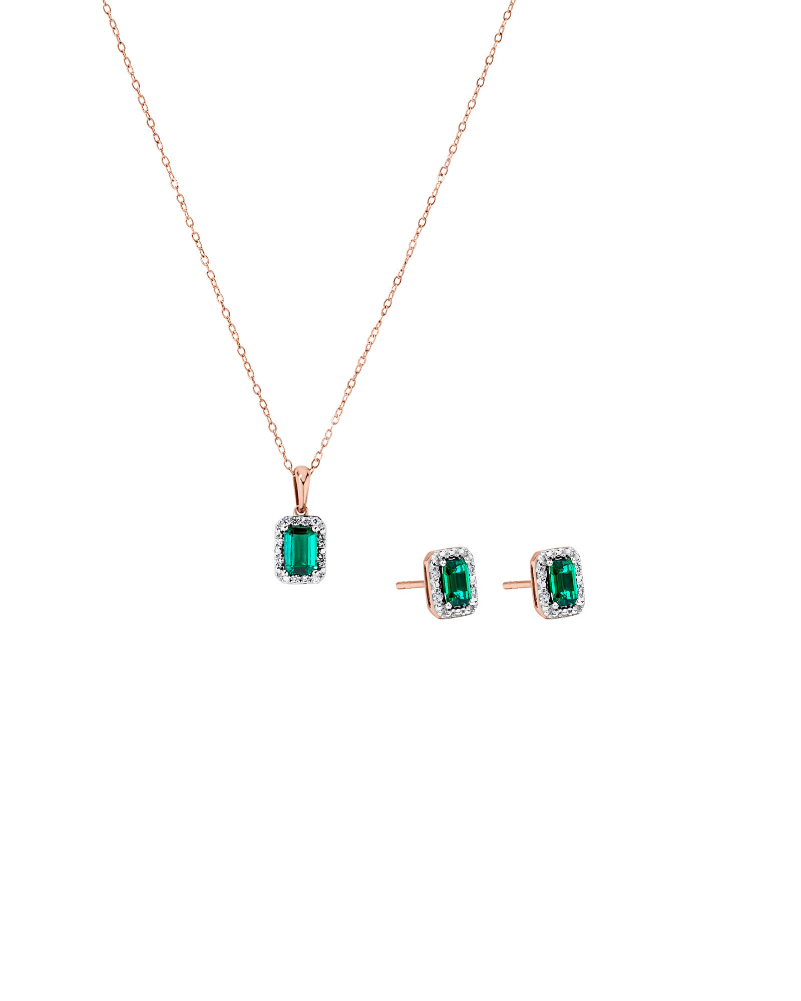 Cr&eacute;ation de la bague halo en diamant TW de 0,10 carat cultiv&eacute;e en laboratoire en or rose 10 kt et Rhodium