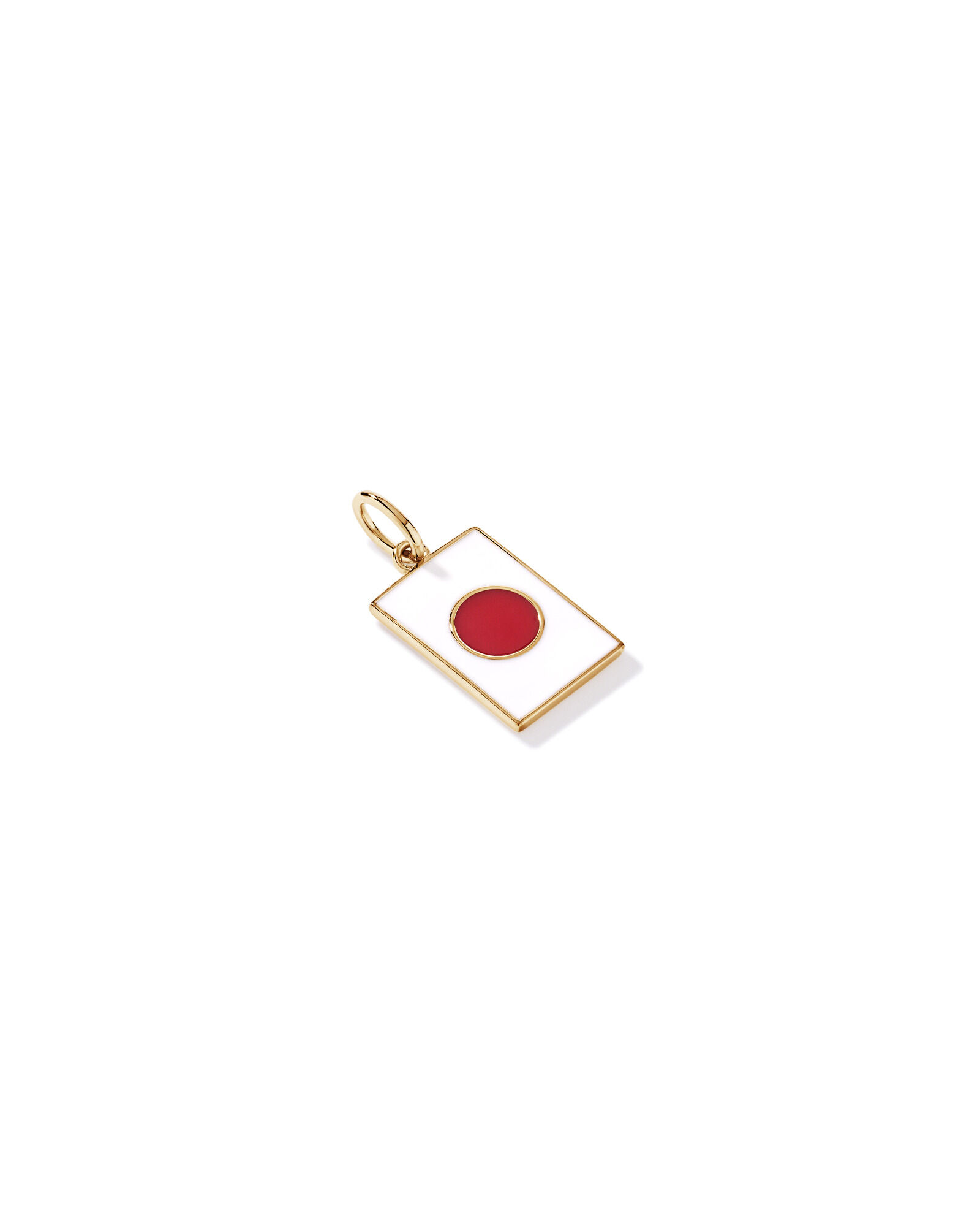Pendentif du drapeau japonais en vermeil 18 kt