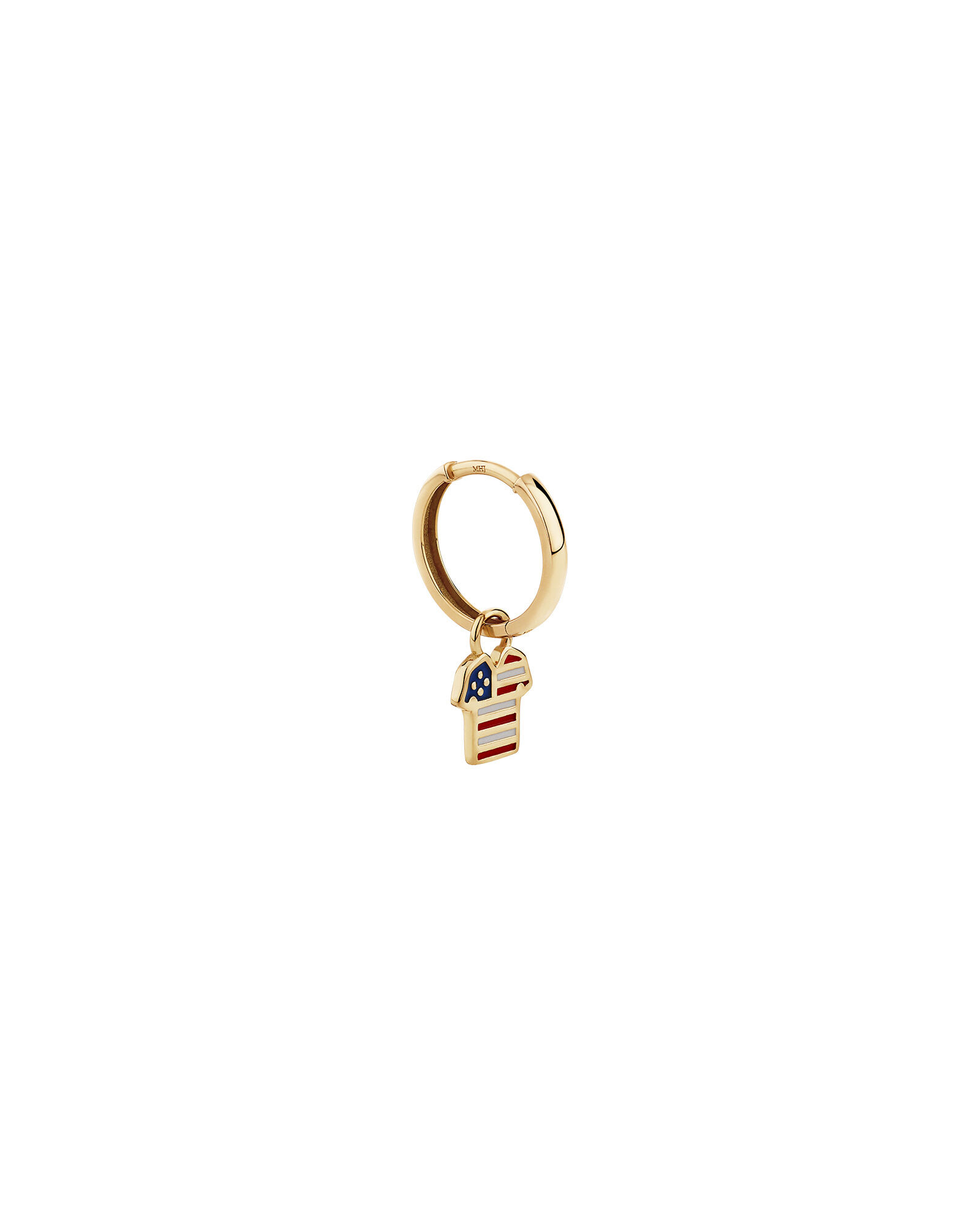 USA Jersey Earring Charm in 18Kt Vermeil