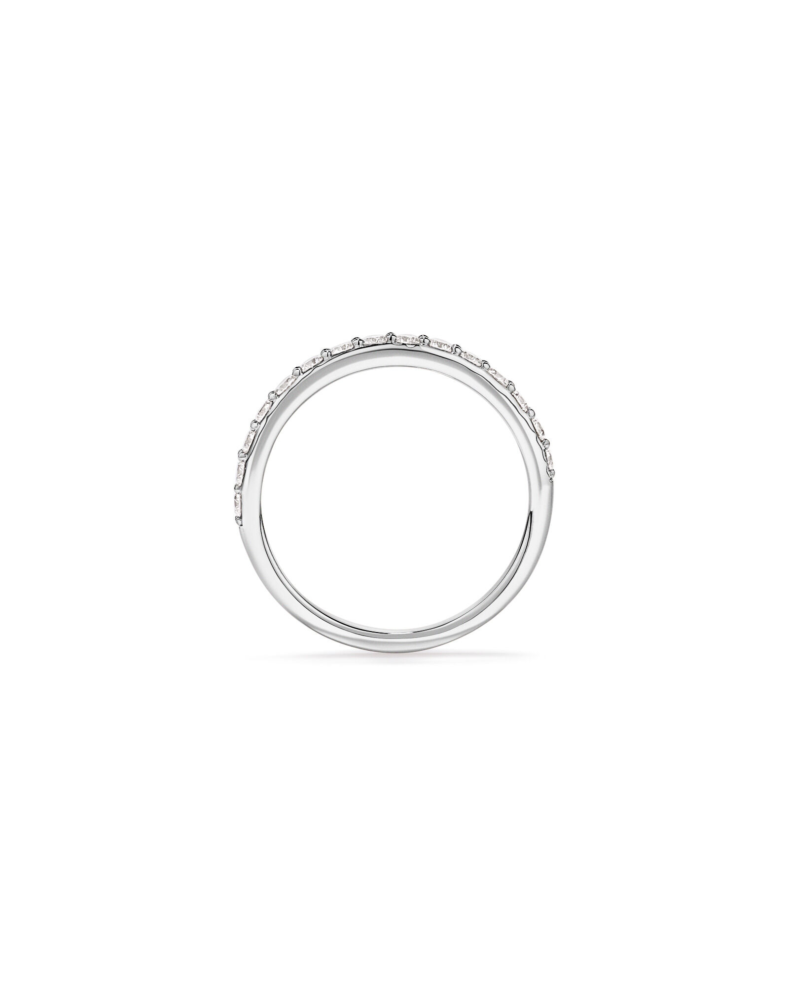 0.50TW Round Brilliant Laboratory-Grown Diamond Wedding Band in 14kt White Gold