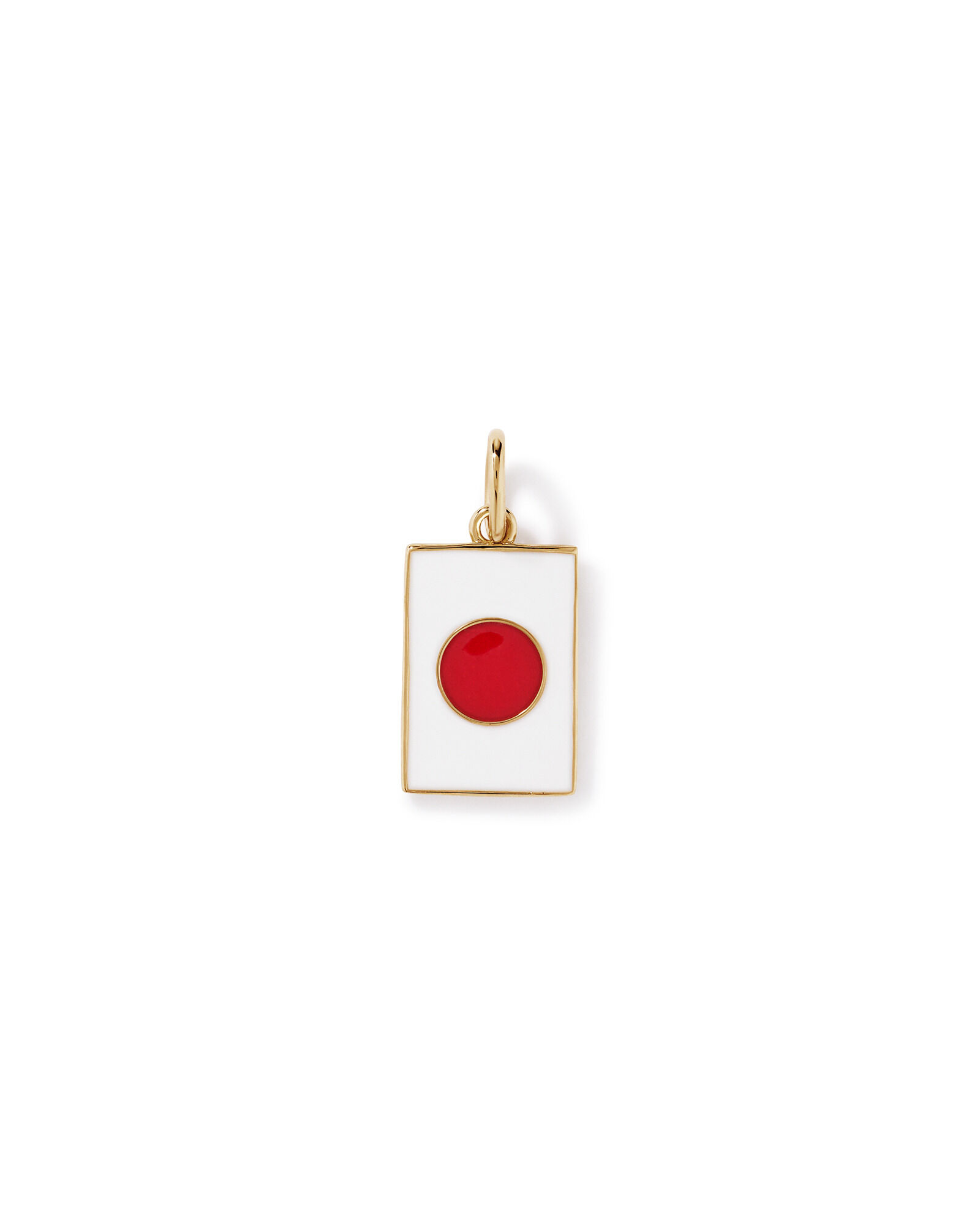 Pendentif du drapeau japonais en vermeil 18 kt
