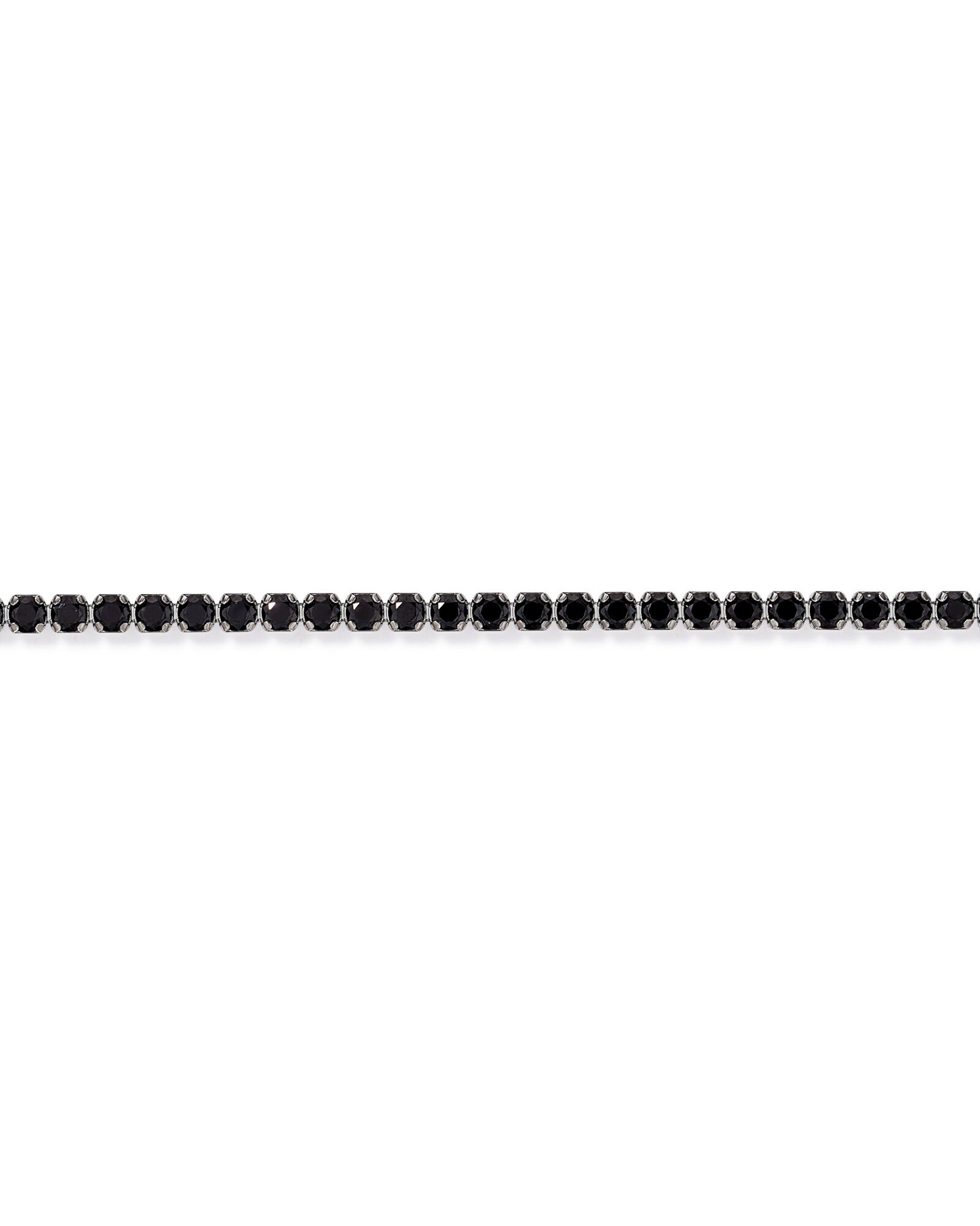 Black Spinel Tennis Bracelet in Sterling Silver