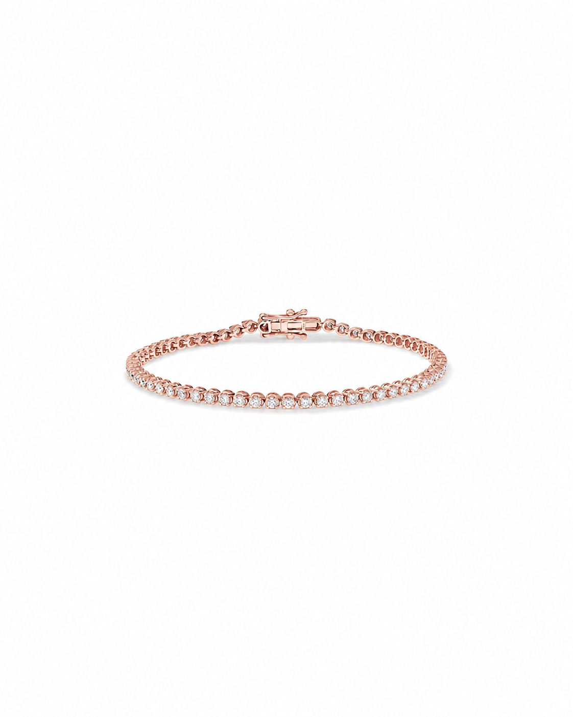 2.00 Carat TW Laboratory-Grown Diamond Tennis Bracelet in 10kt Rose Gold