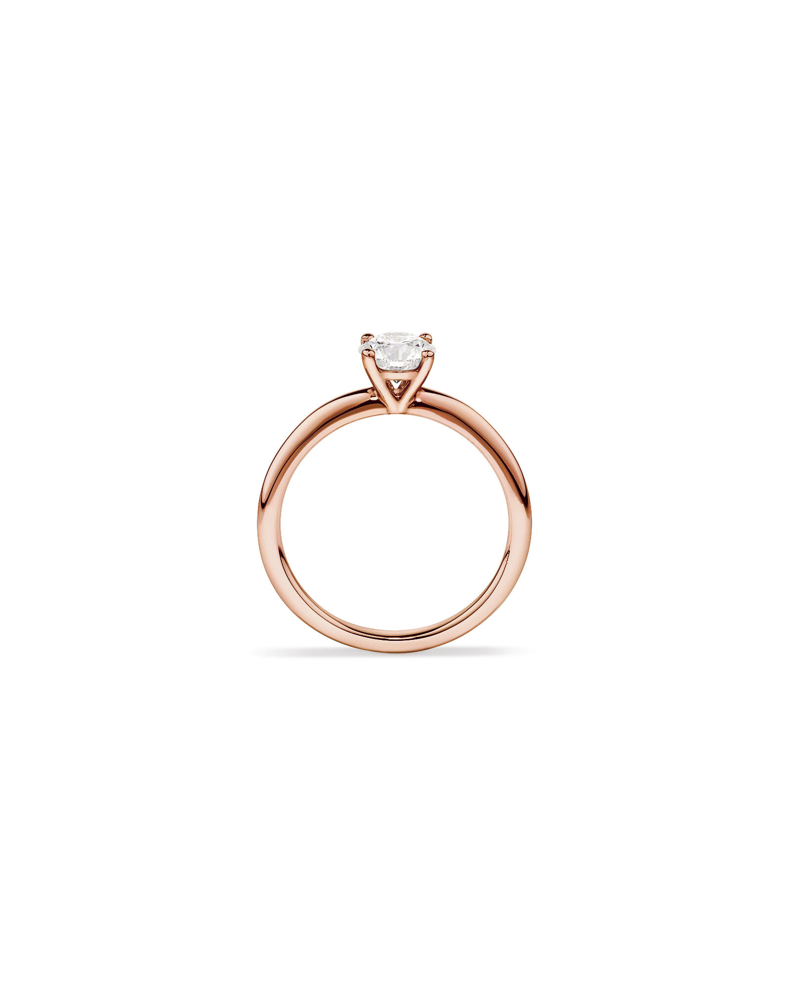 0.70 Carat TW Round Brilliant Laboratory-Grown Diamond Solitaire Engagement Ring in 14kt Rose Gold