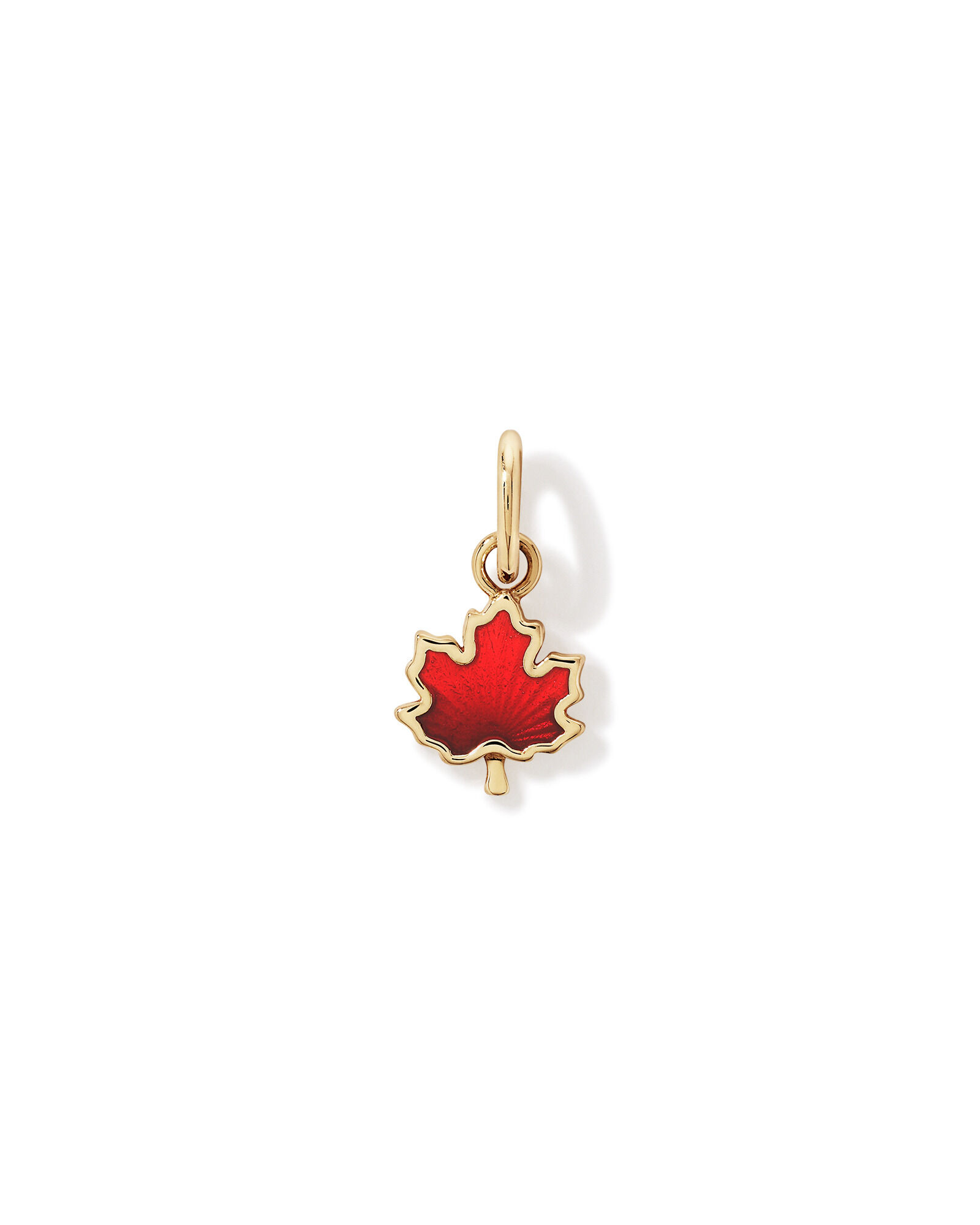 Canadian Red Maple Leaf Pendant in 10kt Yellow Gold