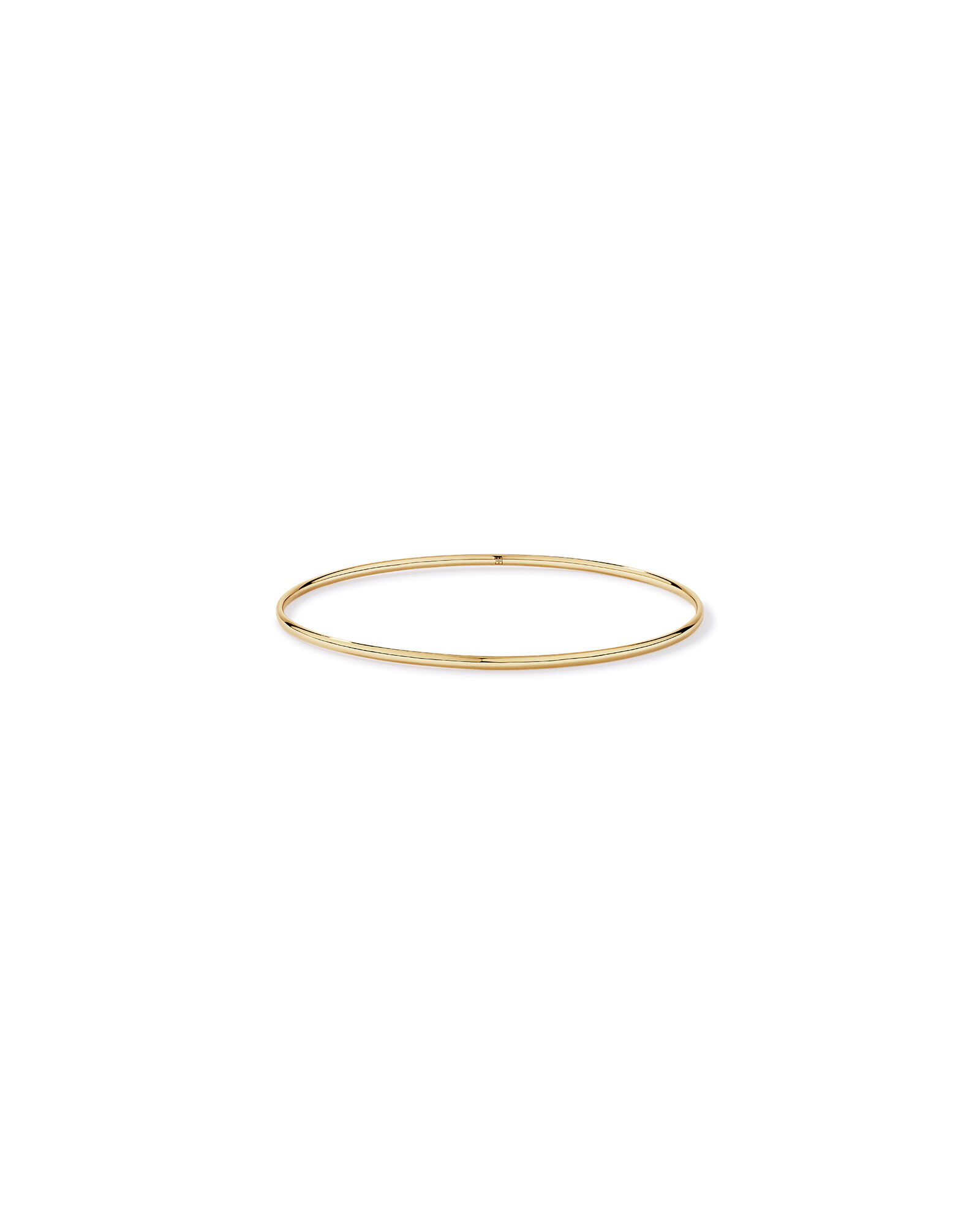Slim Round Bangle in 10kt Yellow Gold