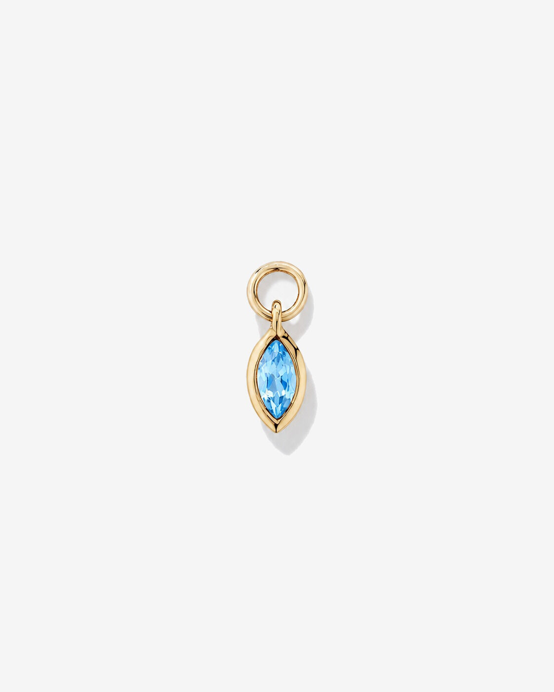 Breloque d'oreille Topaze bleue en or jaune 10 ct