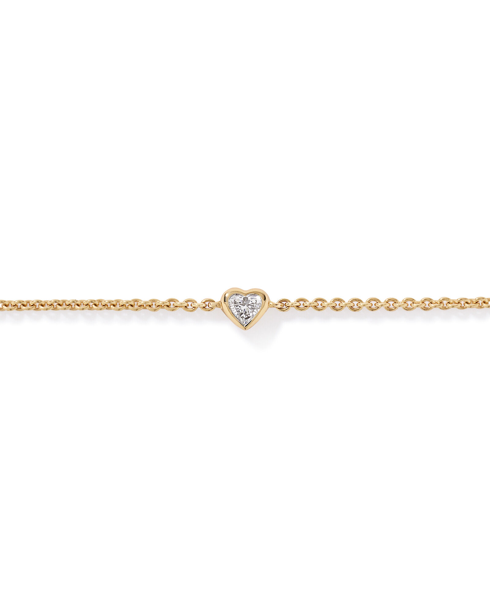 0.13 Carat TW Laboratory-Grown Diamond Heart Bracelet in 10kt Yellow Gold