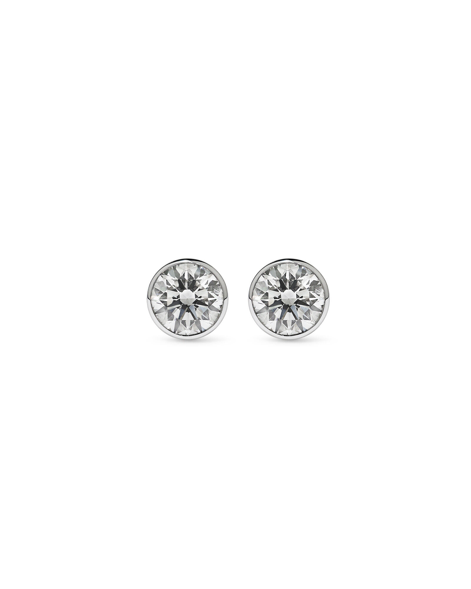 1.00TW Lab Diamond Seemless Stud Earrings in 10kt Gold