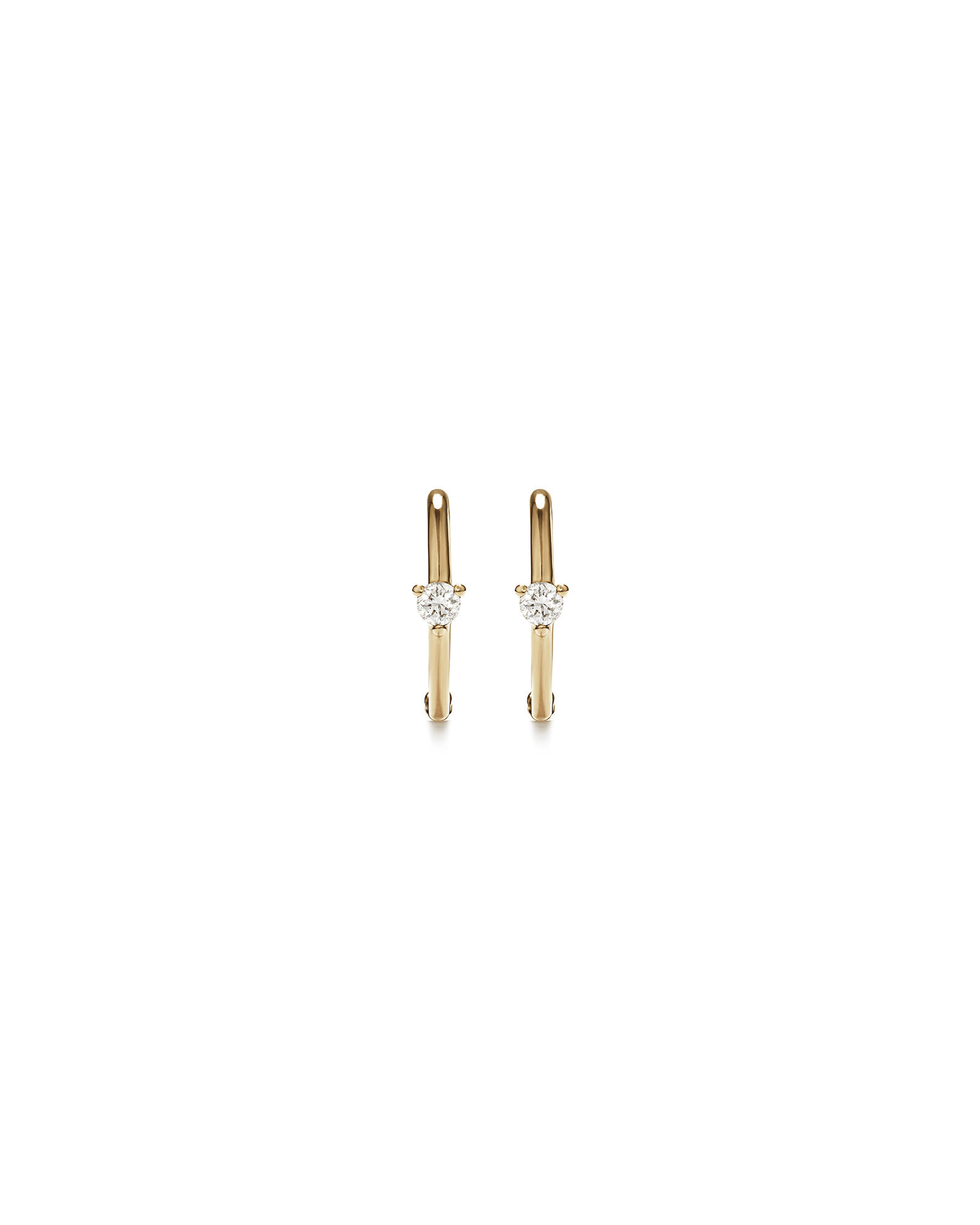 Diamond Accent Sleeper Earrings in 10kt Yellow Gold