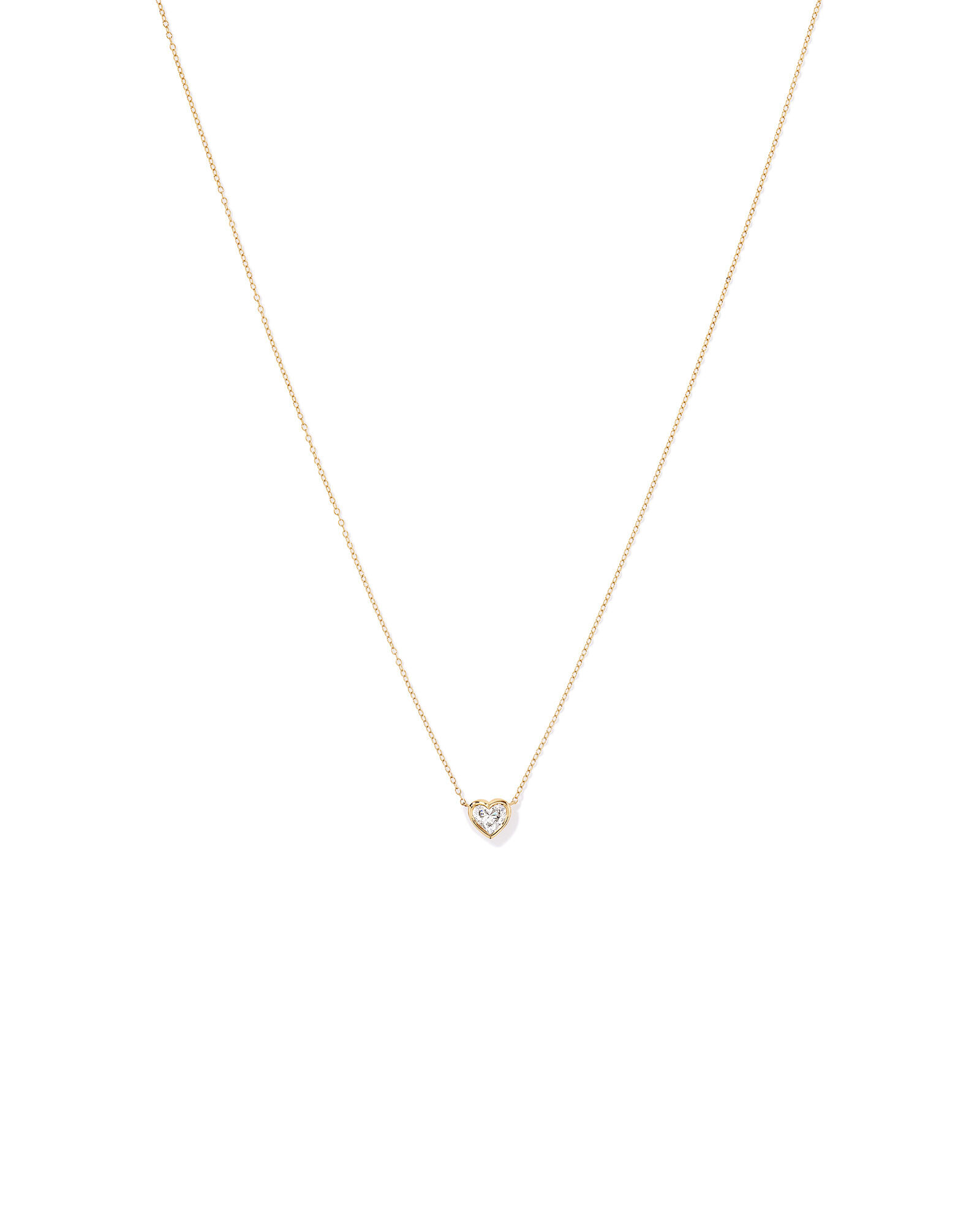 1.00 Carat TW Laboratory-Grown Diamond Heart Necklace  in 10kt Yellow Gold