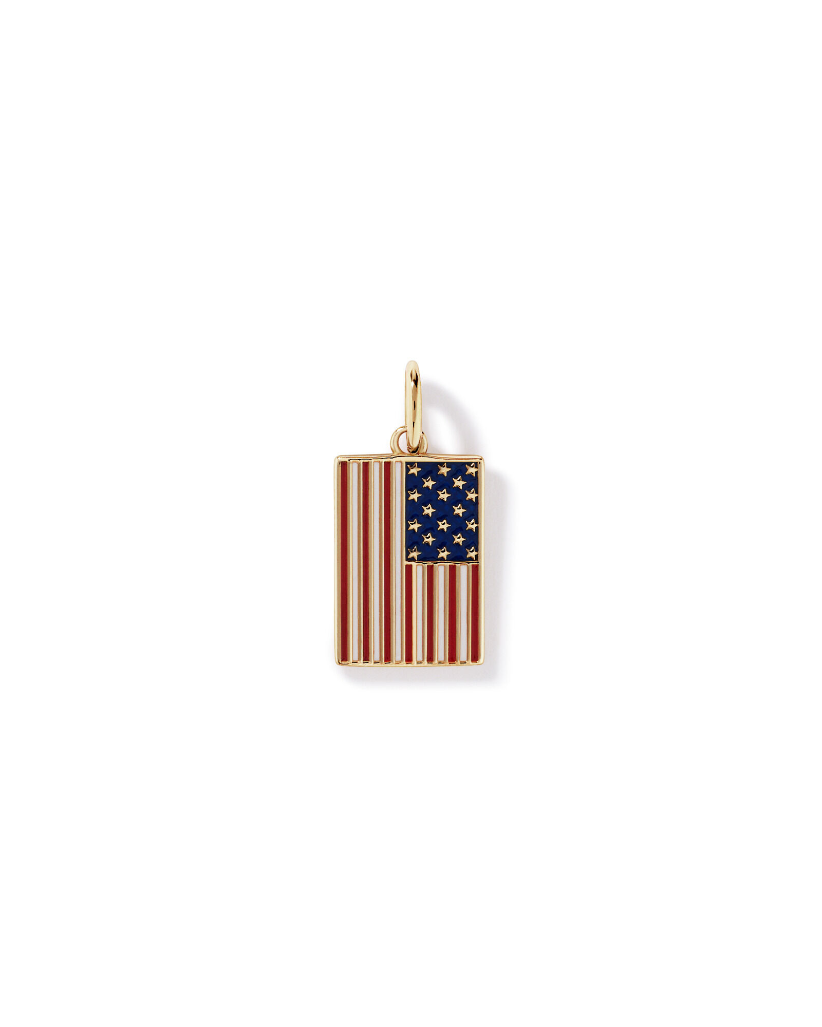 USA Flag Pendant in 18Kt Vermeil
