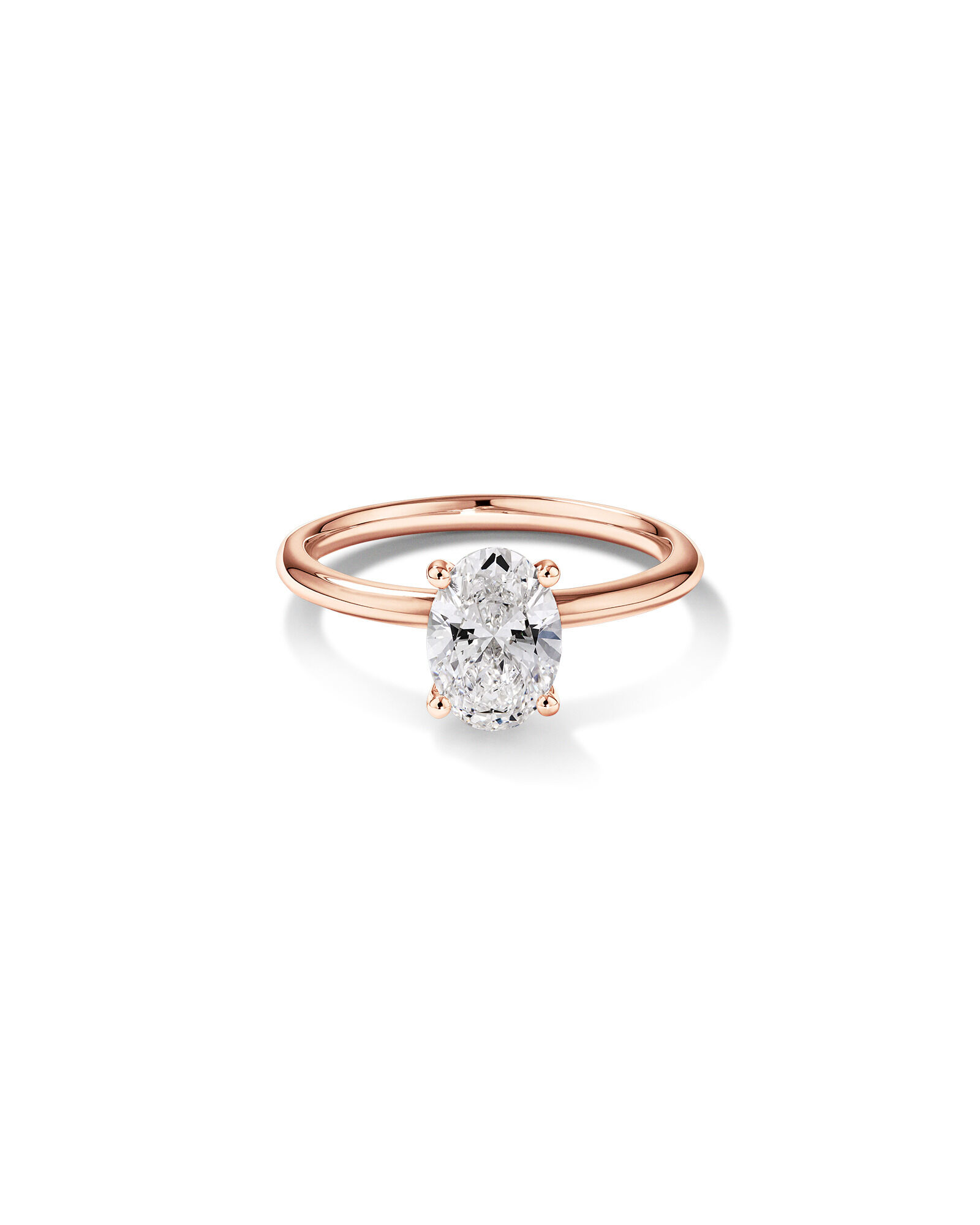 1.25 Carat TW Oval Laboratory-Grown Diamond Solitaire Engagement Ring in 14kt Rose Gold