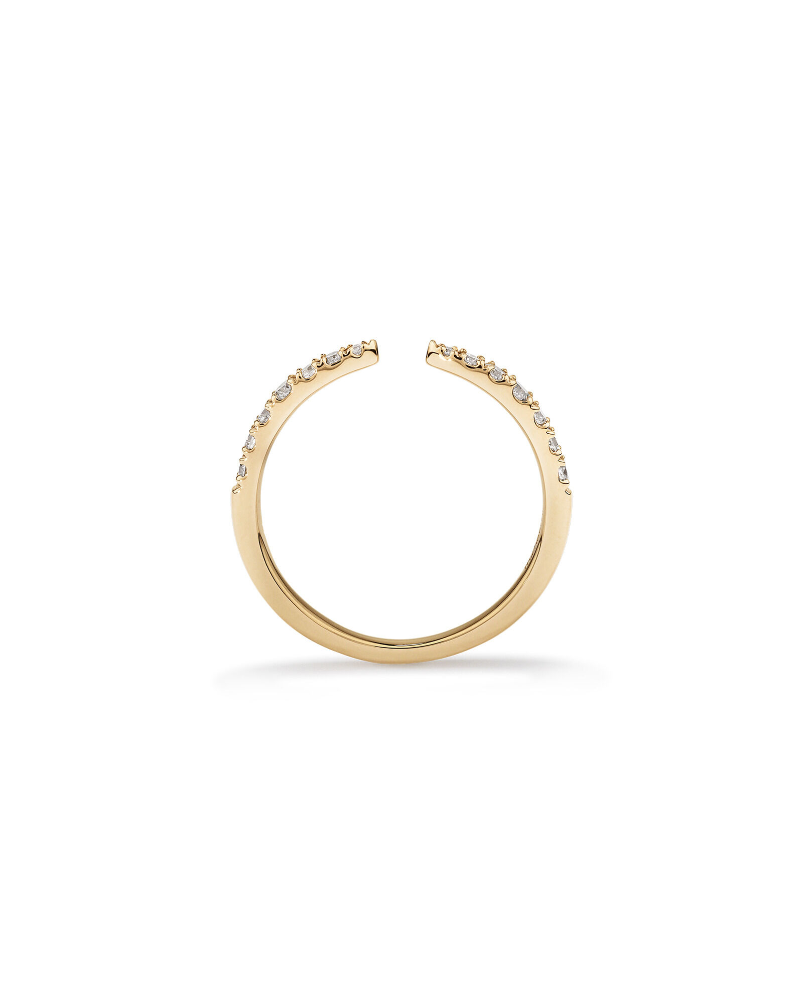 0.25 Carat TW Diamond Open Wedding Band in 14kt Yellow Gold