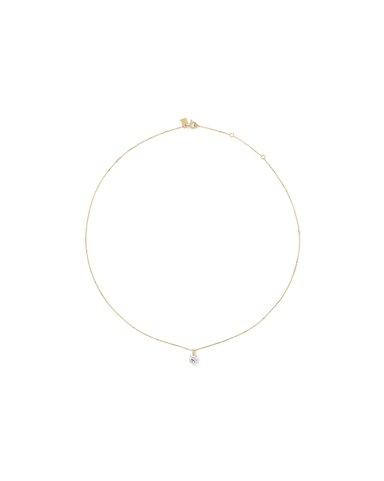 0.50Carat TW Laboratory-Grown Diamond Solitaire Pendant in 14kt Yellow Gold