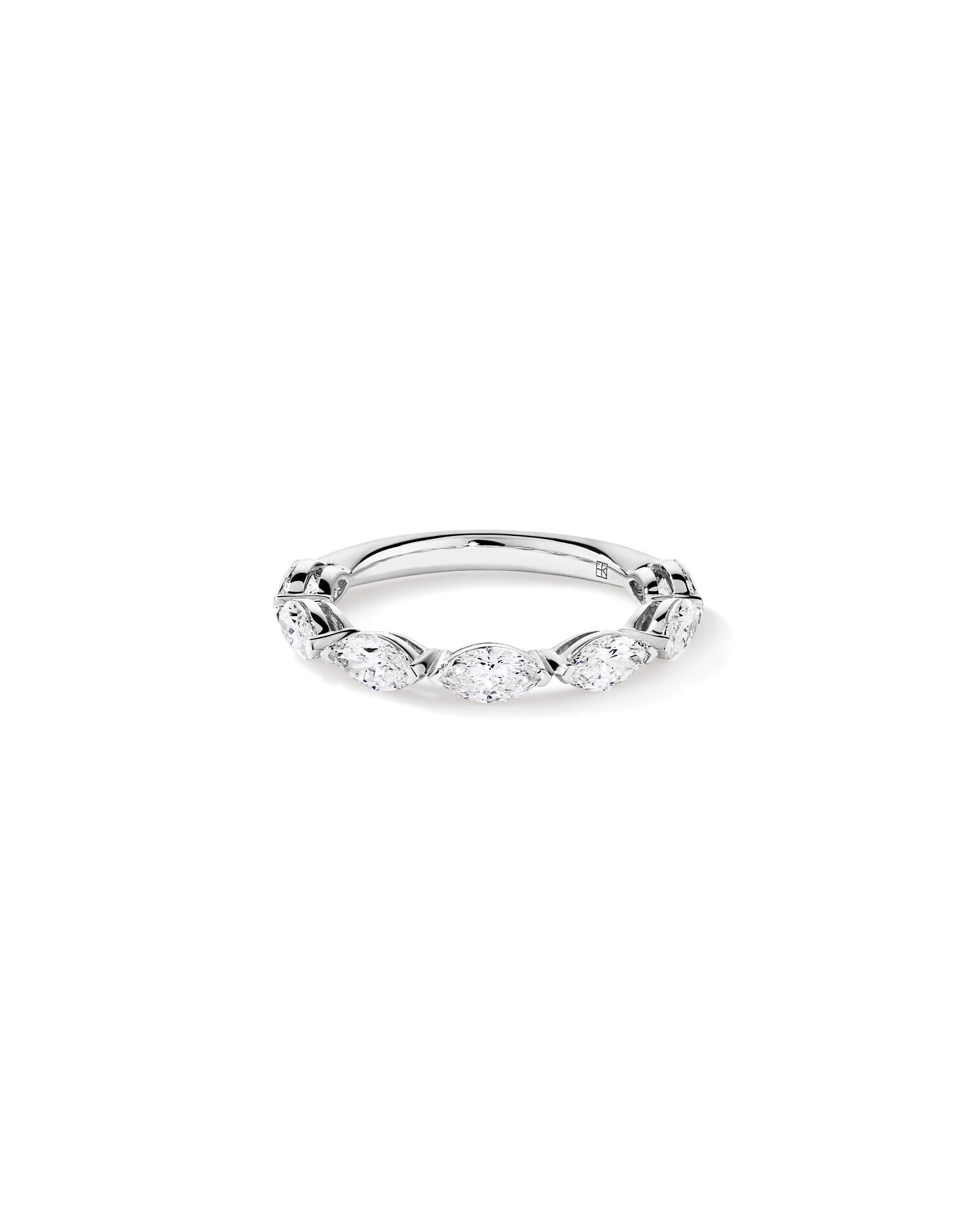 1.40 Carat TW East-West Marquise Laboratory-Grown Diamond Wedding Ring in 14kt White Gold