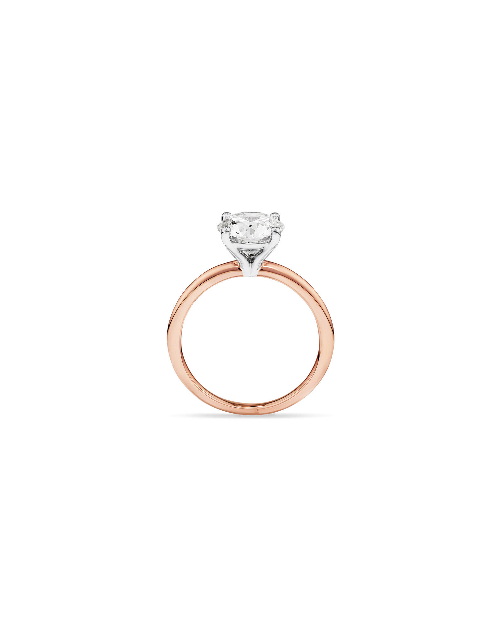 2 Carat TW Round Brilliant Laboratory-Grown Diamond Solitaire Engagement Ring in 14kt Rose and White Gold