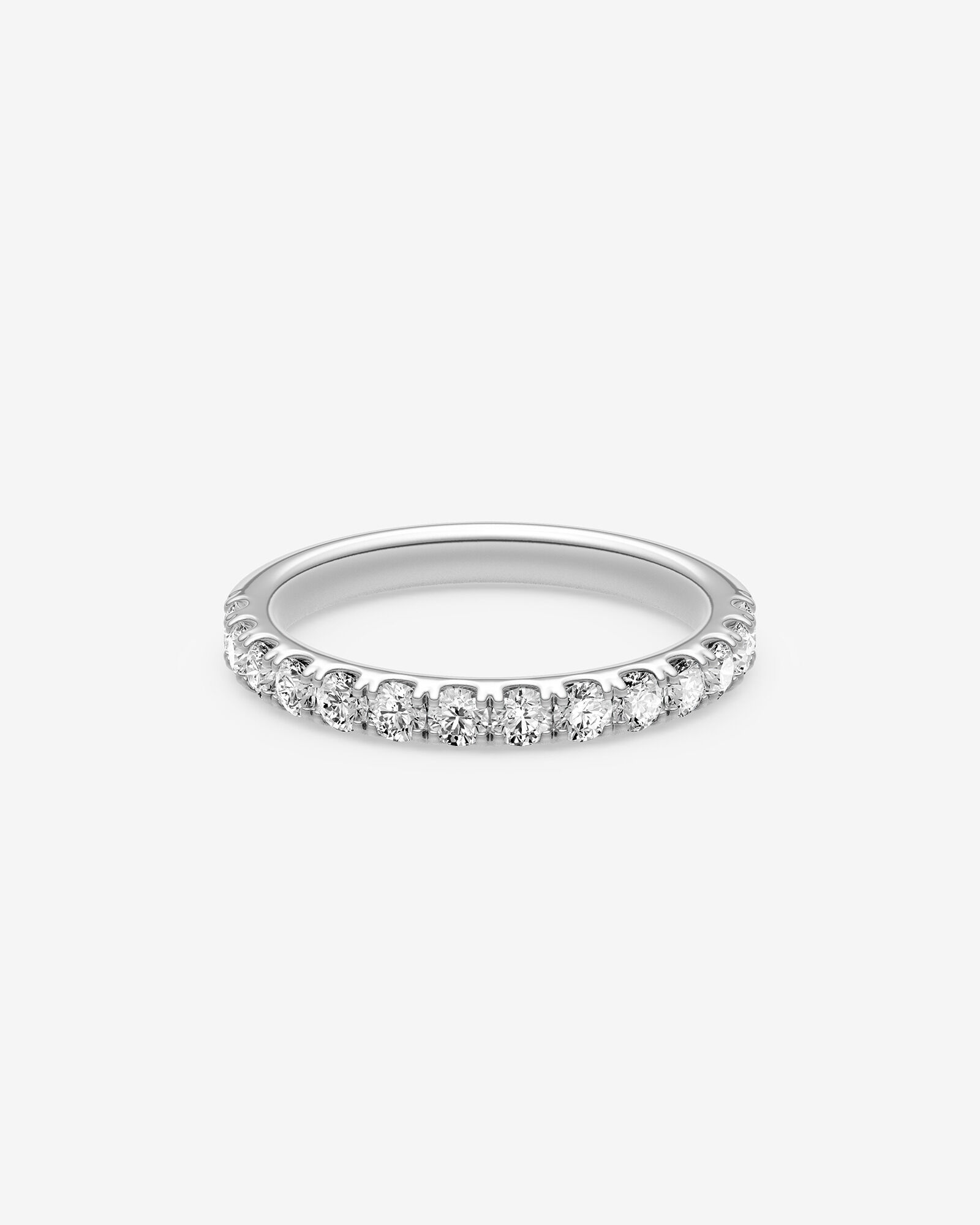 0.75 Carat TW Round Brilliant Half Claw Ring in 18kt White Gold