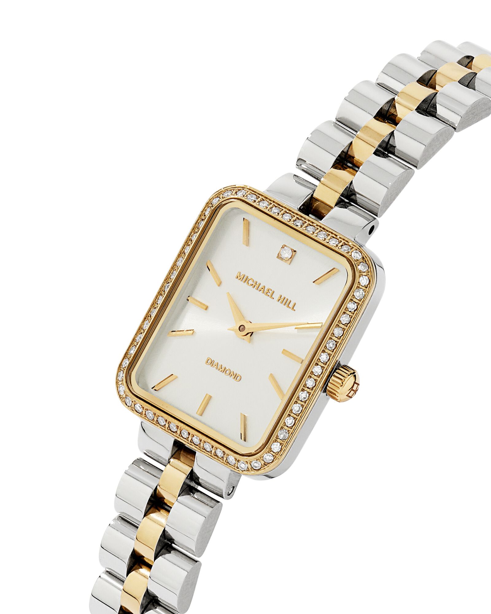 Women's 0.20 Carat TW Diamond Bezel Watch in Gold Tone Stainless Steel