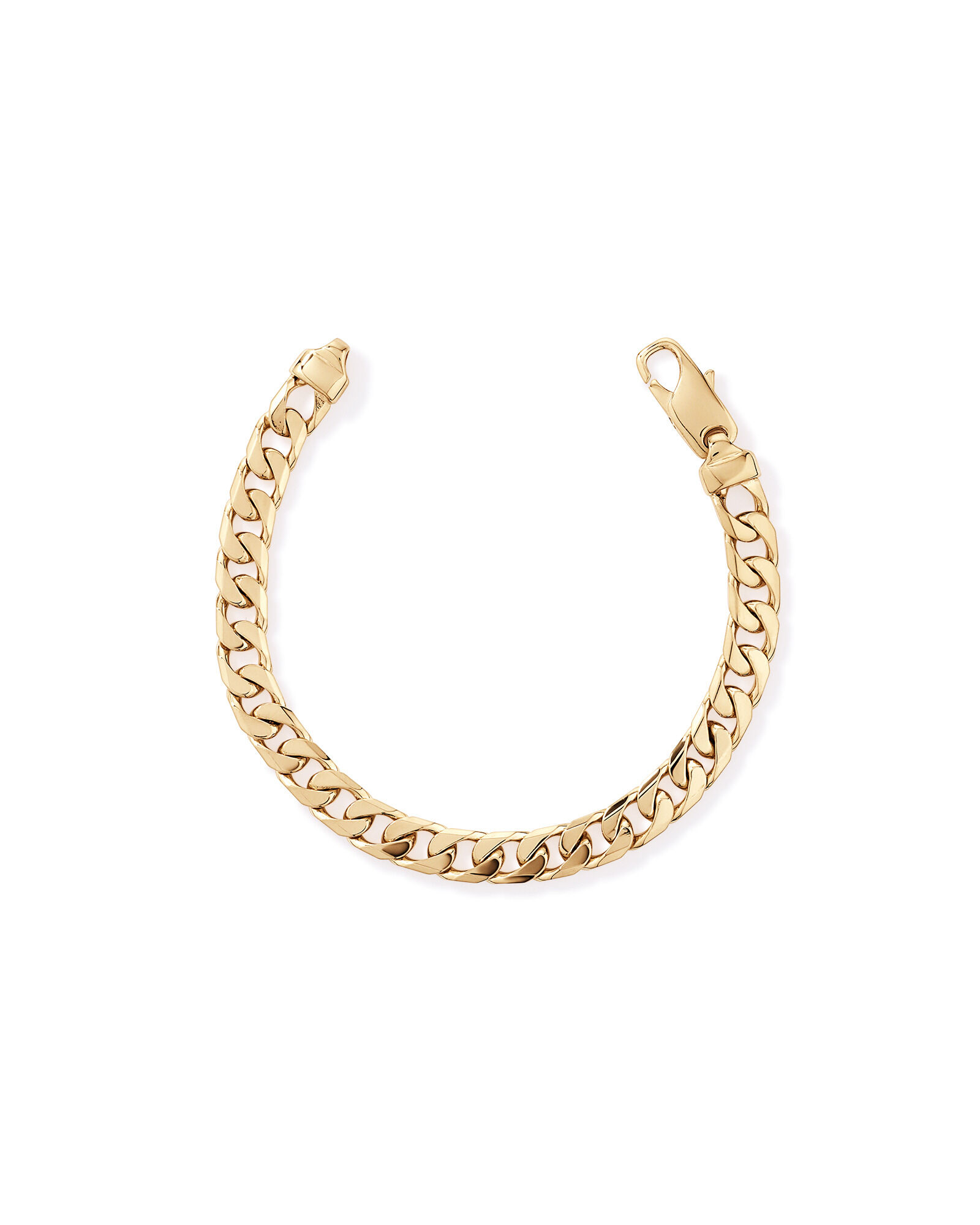 21cm (9") 8mm Curb Bracelet in 18kt Vermeil