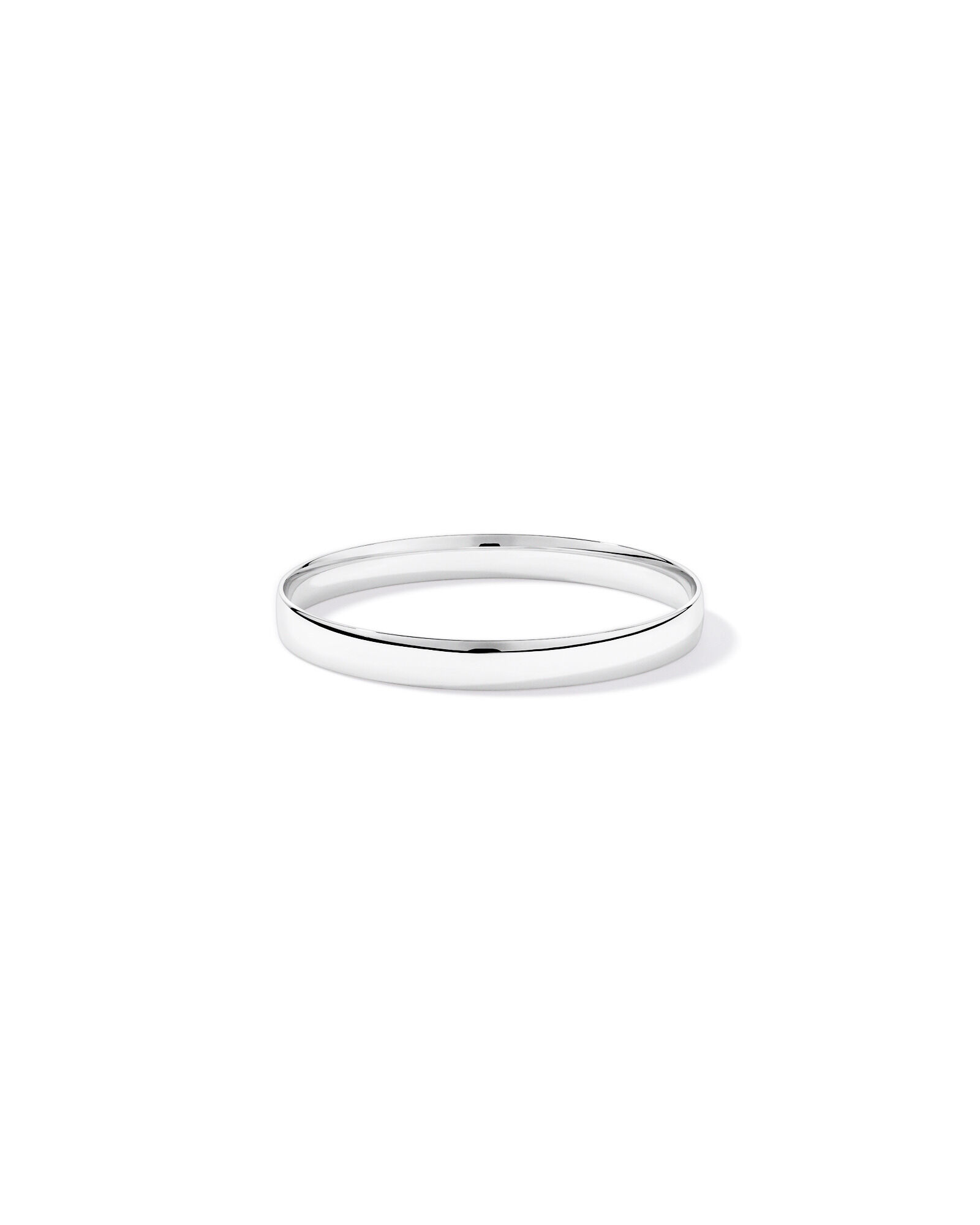 65mm (2.56") 8mm Width Solid Round Bangle in Sterling Silver
