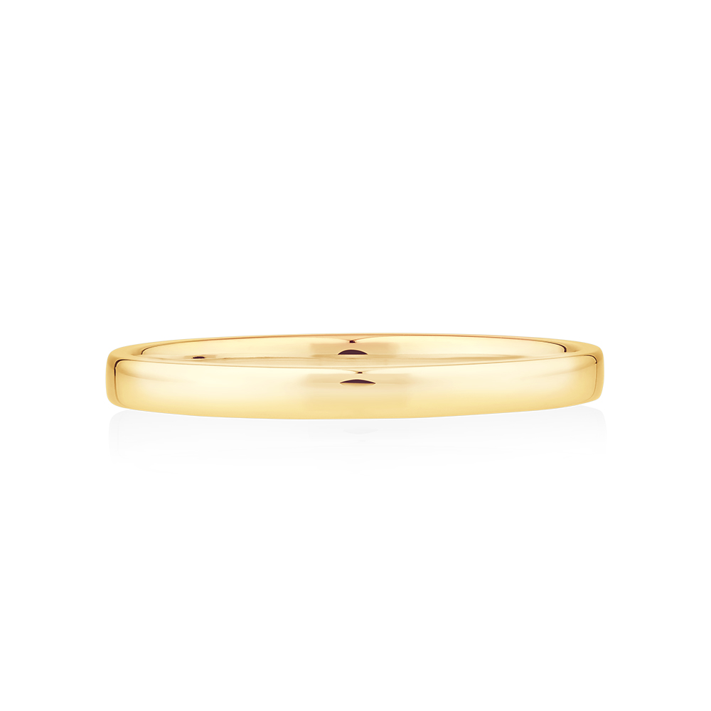 2mm Lite Half Round Wedding Band in 10kt Yellow Gold