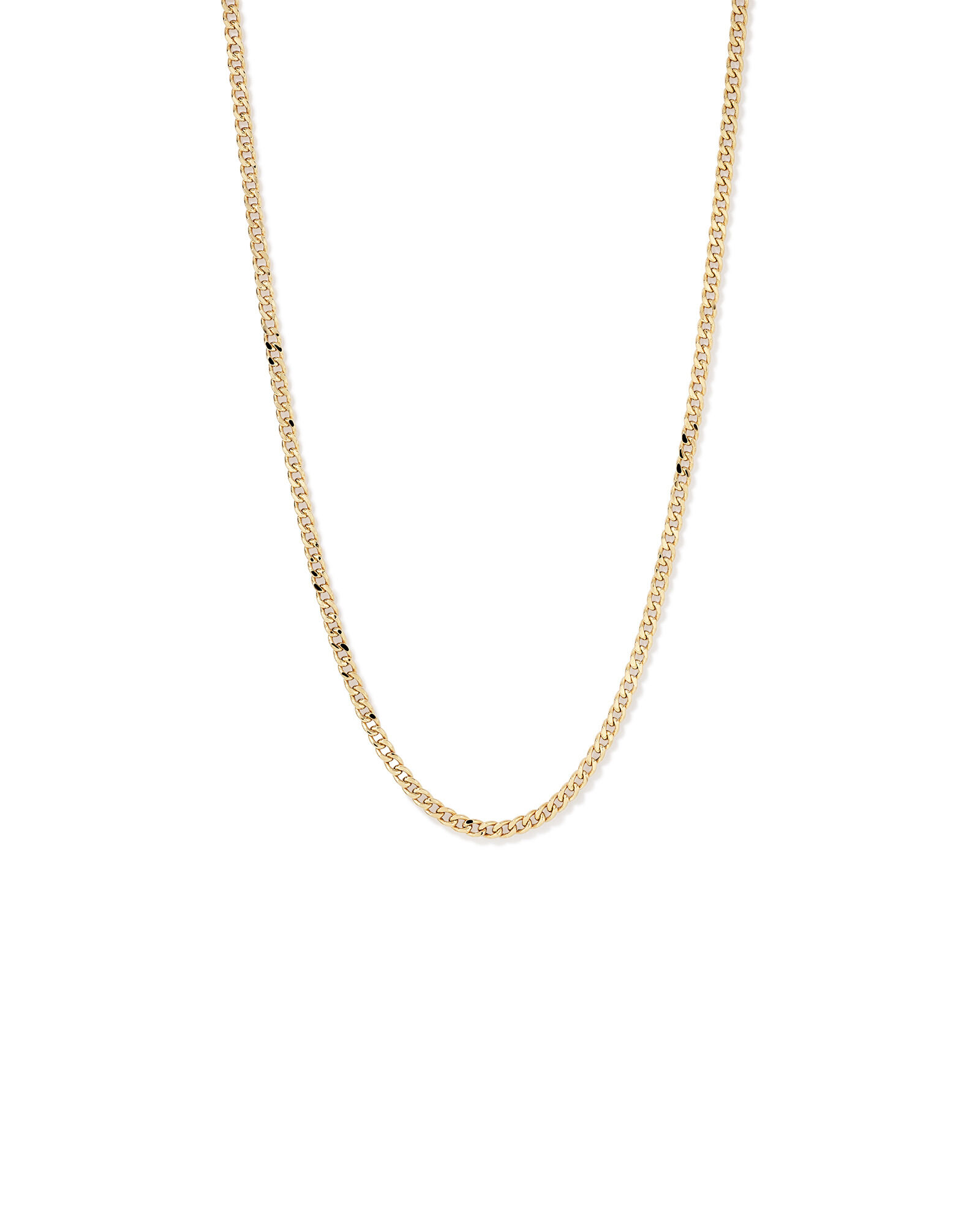 60cm (22") 5.5mm Width Semi Solid Diamond Cut Curb Chain in 10kt Yellow Gold