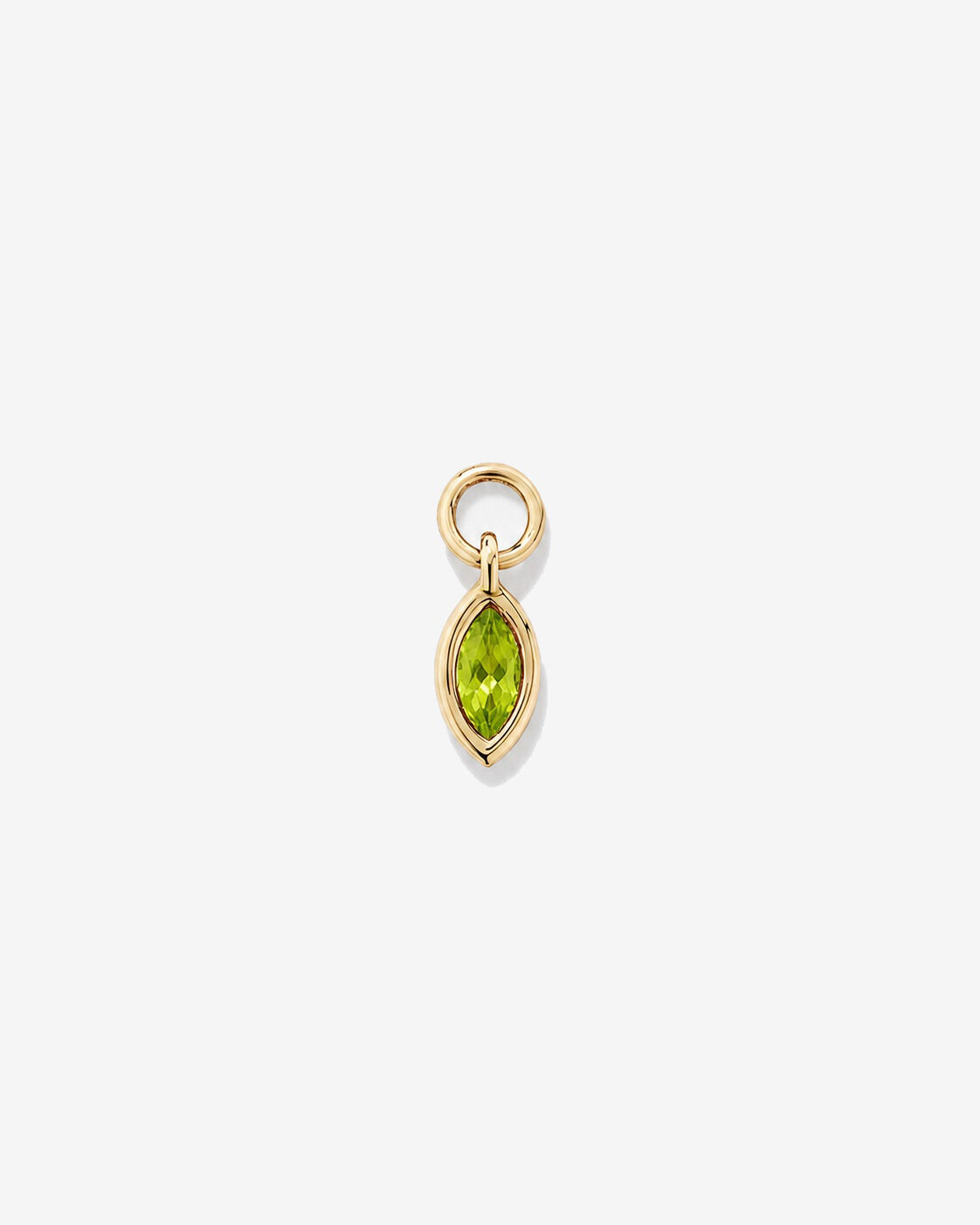 Breloque d'oreille P&eacute;ridot en or jaune 10 ct