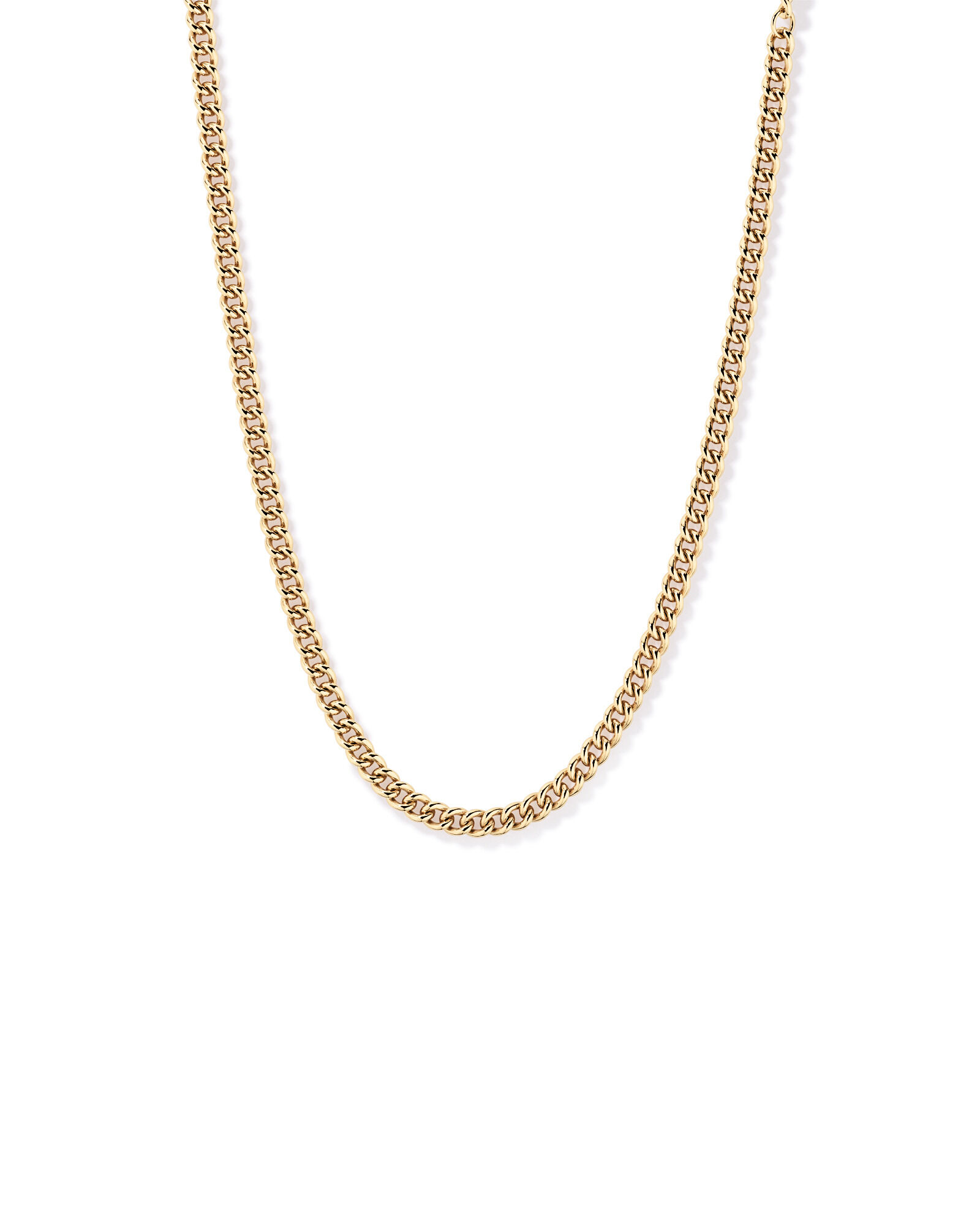 50cm (20") Round Curb Chain in 18kt Vermeil