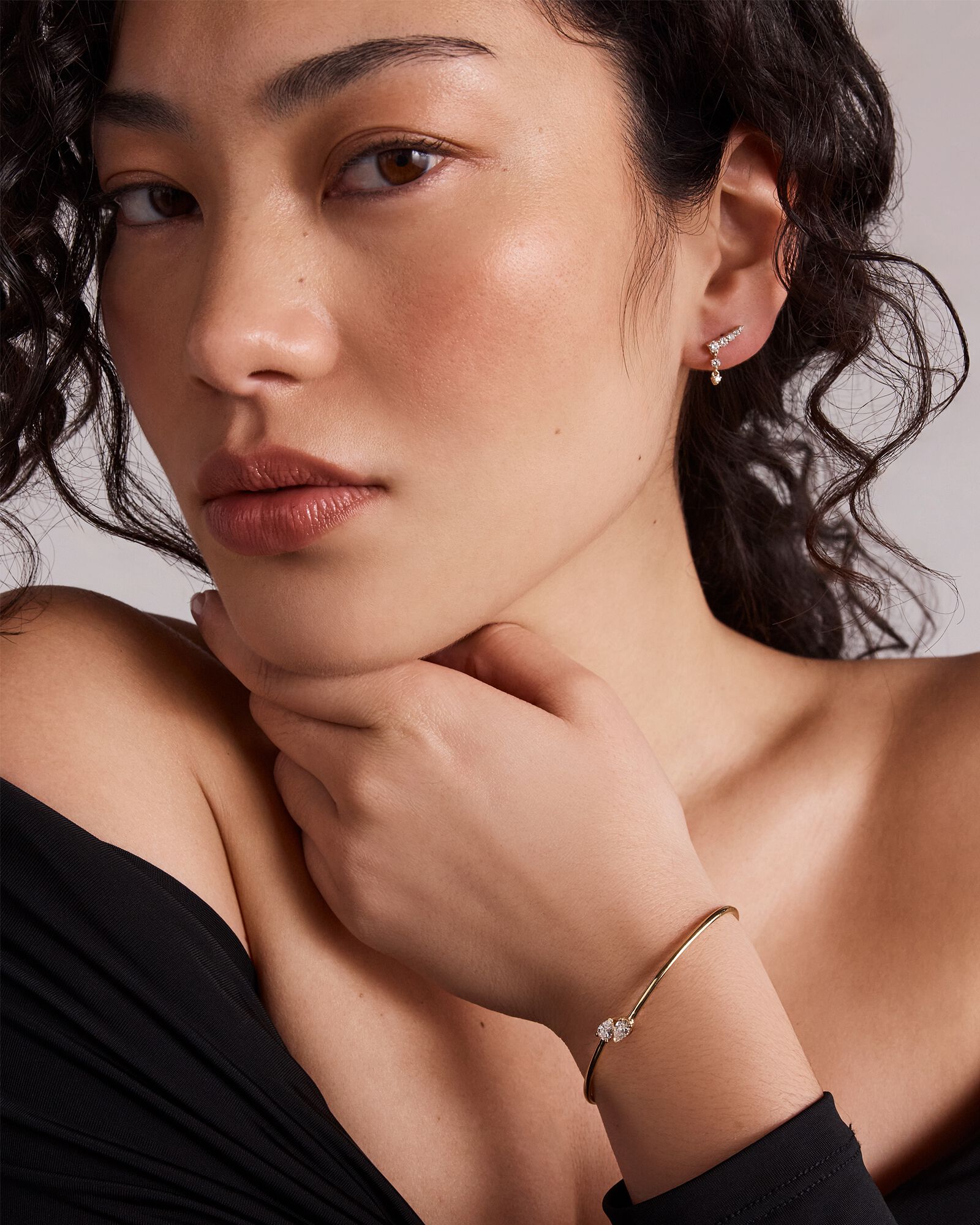 0.50 Carat TW of Laboratory-Grown Diamond Ear Climbers in 10kt Yellow Gold